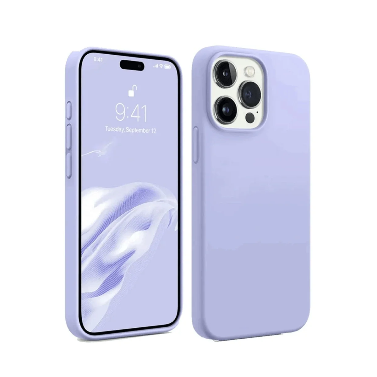 iPhone 15 Pro Max Silikon Kılıf - First Serisi Lila | Ultra İnce & Darbe Emici