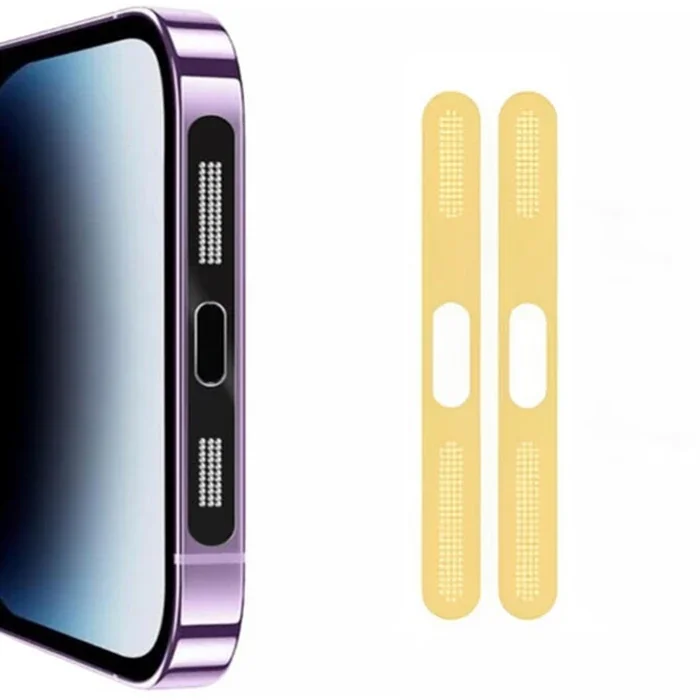 iPhone 15 Pro Max Toz Önleyici Hoparlör Stickerı 2’li Set - Antito Paslanmaz Koruyucu