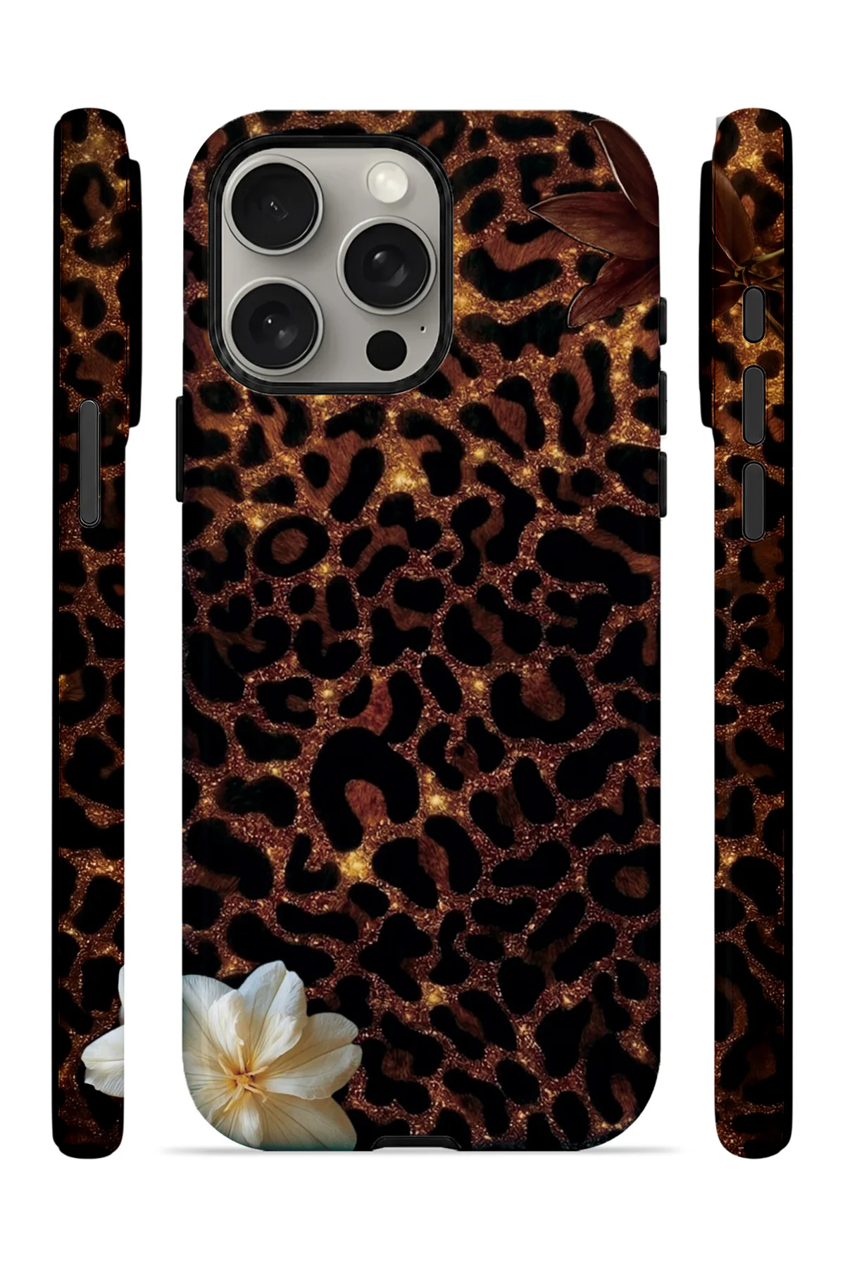 iPhone 15 Pro Max Vorian Çift Katmanlı Koyu Leopar Çiçek Kılıf iPhone 15 Pro Max Vorian Çift Katmanlı Koyu Leopar Çiçek Kılıf - Görsel 3