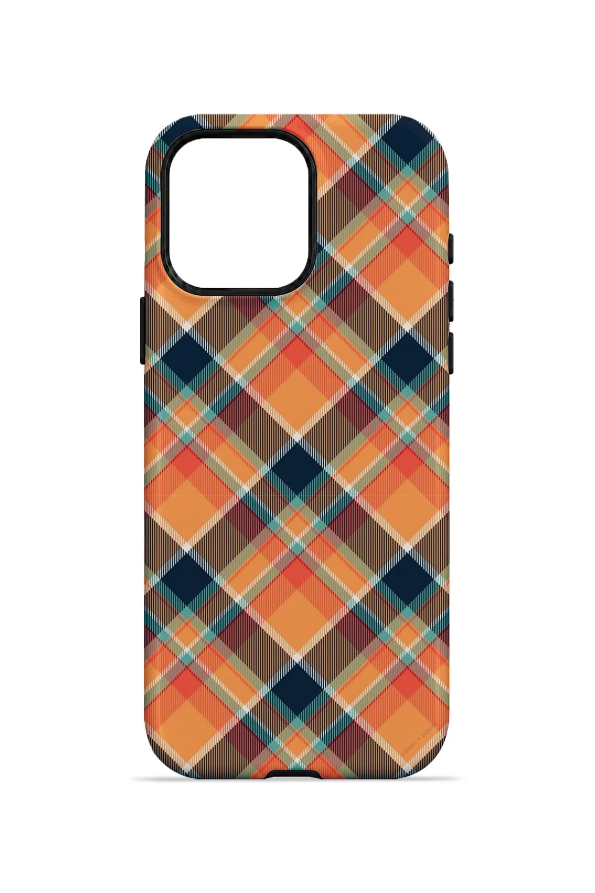 iPhone 15 Pro Max Vorian Çift Katmanlı Turuncu Lacivert Ekose Kılıf iPhone 15 Pro Max Vorian Çift Katmanlı Turuncu Lacivert Ekose Kılıf - Görsel 4