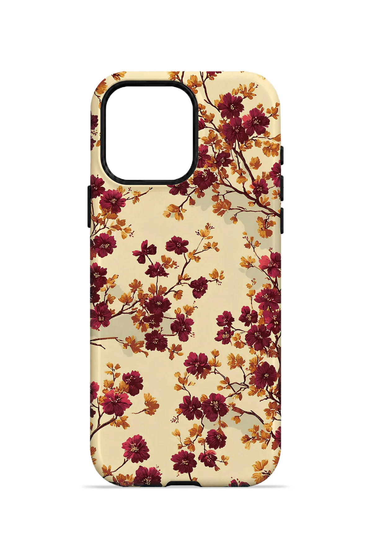 iPhone 15 Pro Max Vorian Çift Katmanlı Bordo Kır Çiçeği Kılıf iPhone 15 Pro Max Vorian Çift Katmanlı Bordo Kır Çiçeği Kılıf - Görsel 4