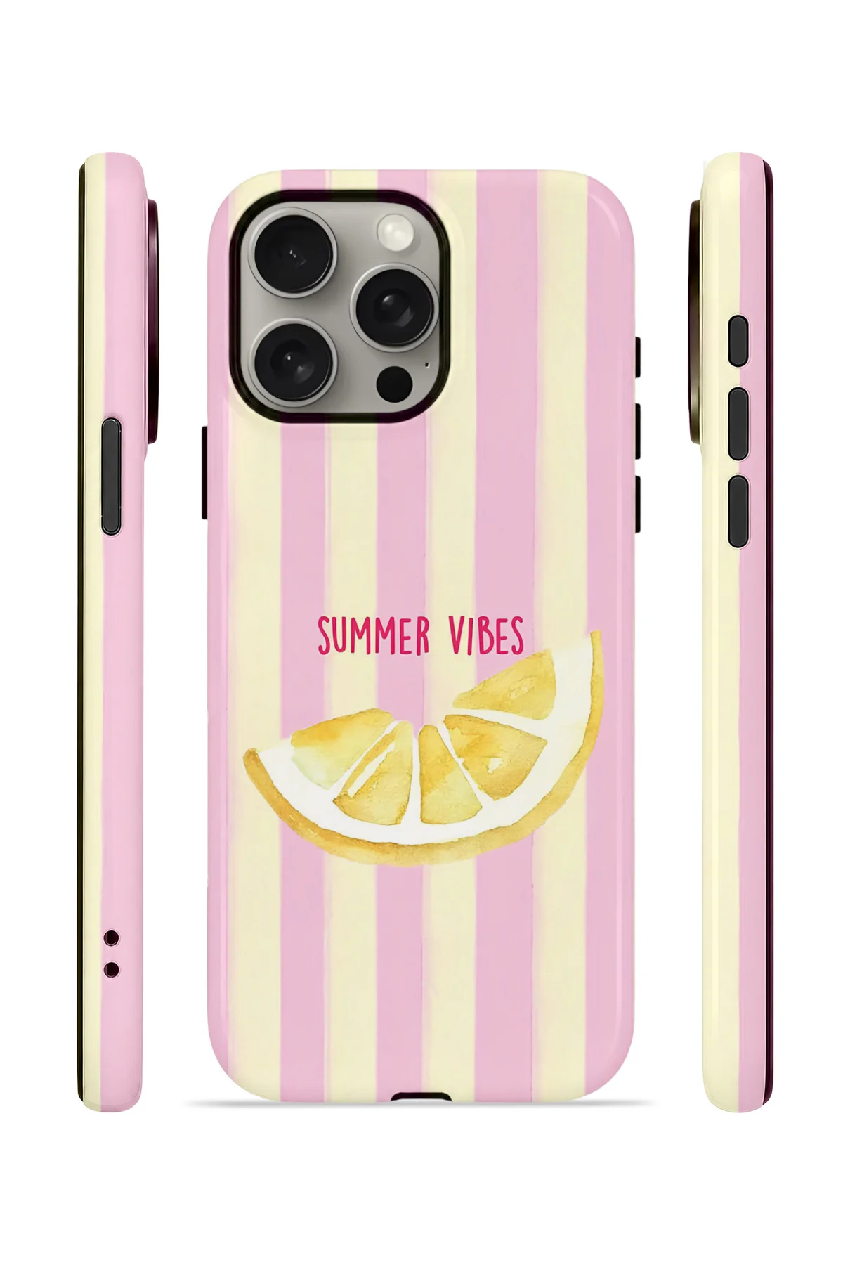 iPhone 15 Pro Max Vorian Çift Katmanlı Kılıf Summer Vibes Lemon