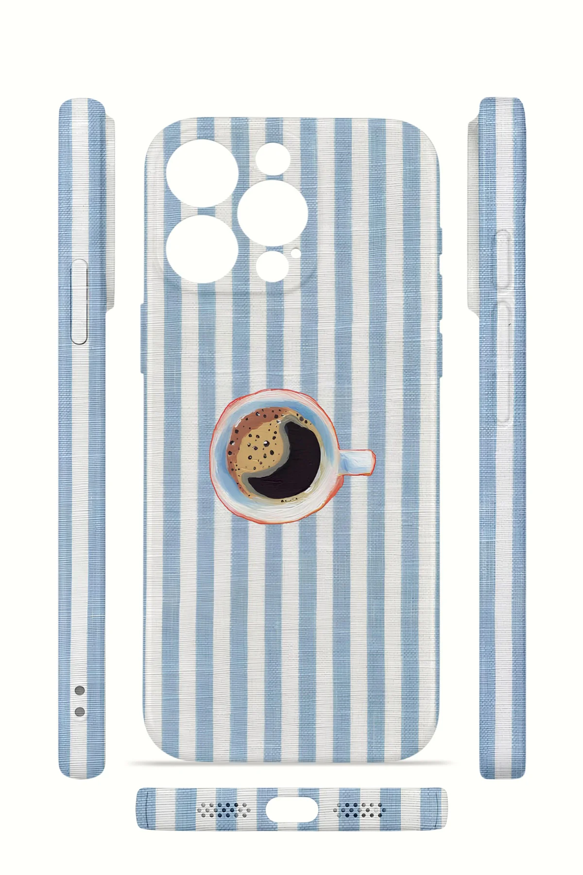 iPhone 15 Pro Max Vorian İnce Kamera Korumalı Mika Kılıf Morning Coffee Stripe iPhone 15 Pro Max Vorian İnce Kamera Korumalı Mika Kılıf Morning Coffee Stripe