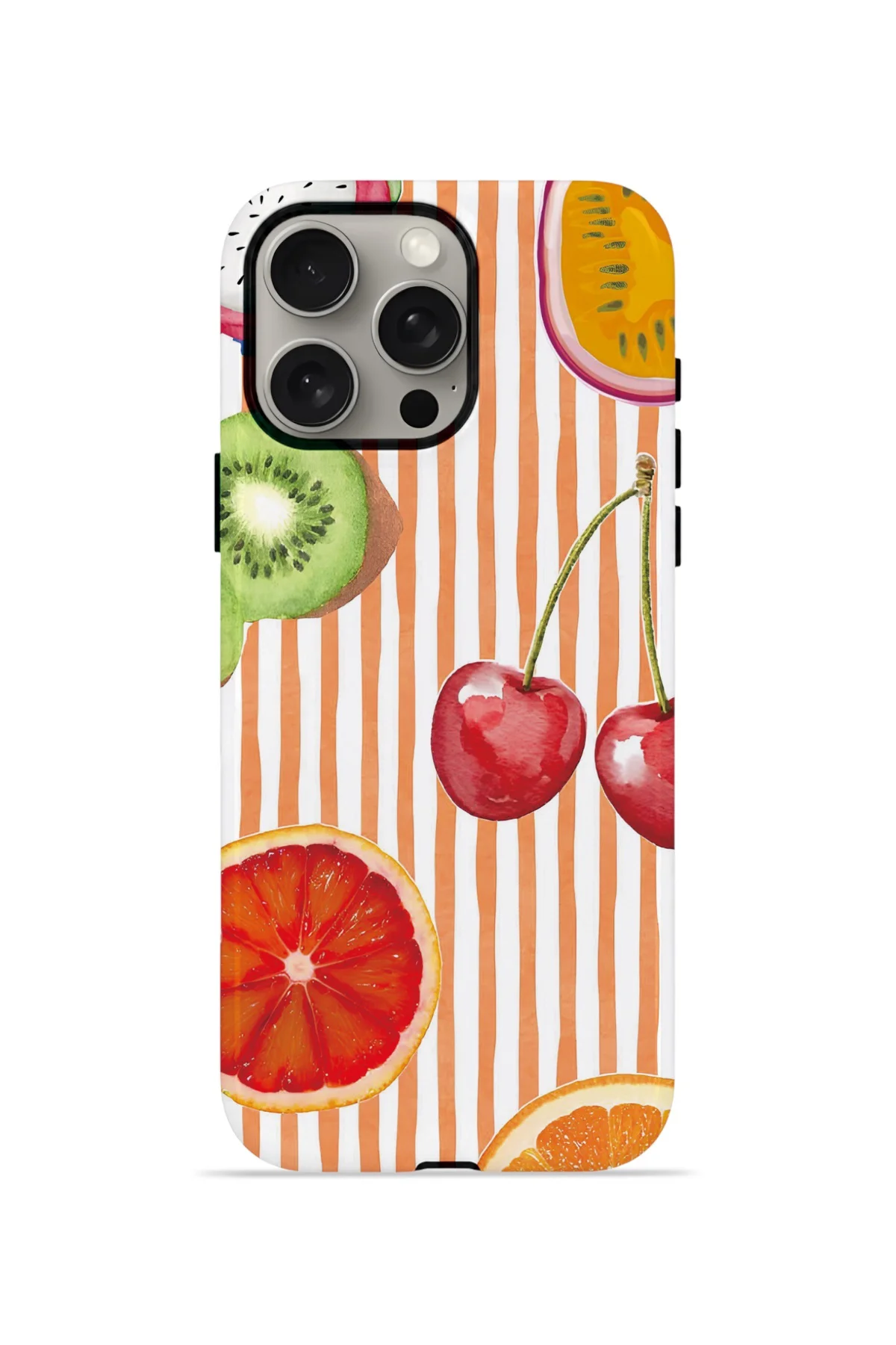 iPhone 15 Pro Max Vorian Çift Katmanlı Kılıf Tutti Frutti Stripe Fiyatı, Yorumları ve Özellikleri