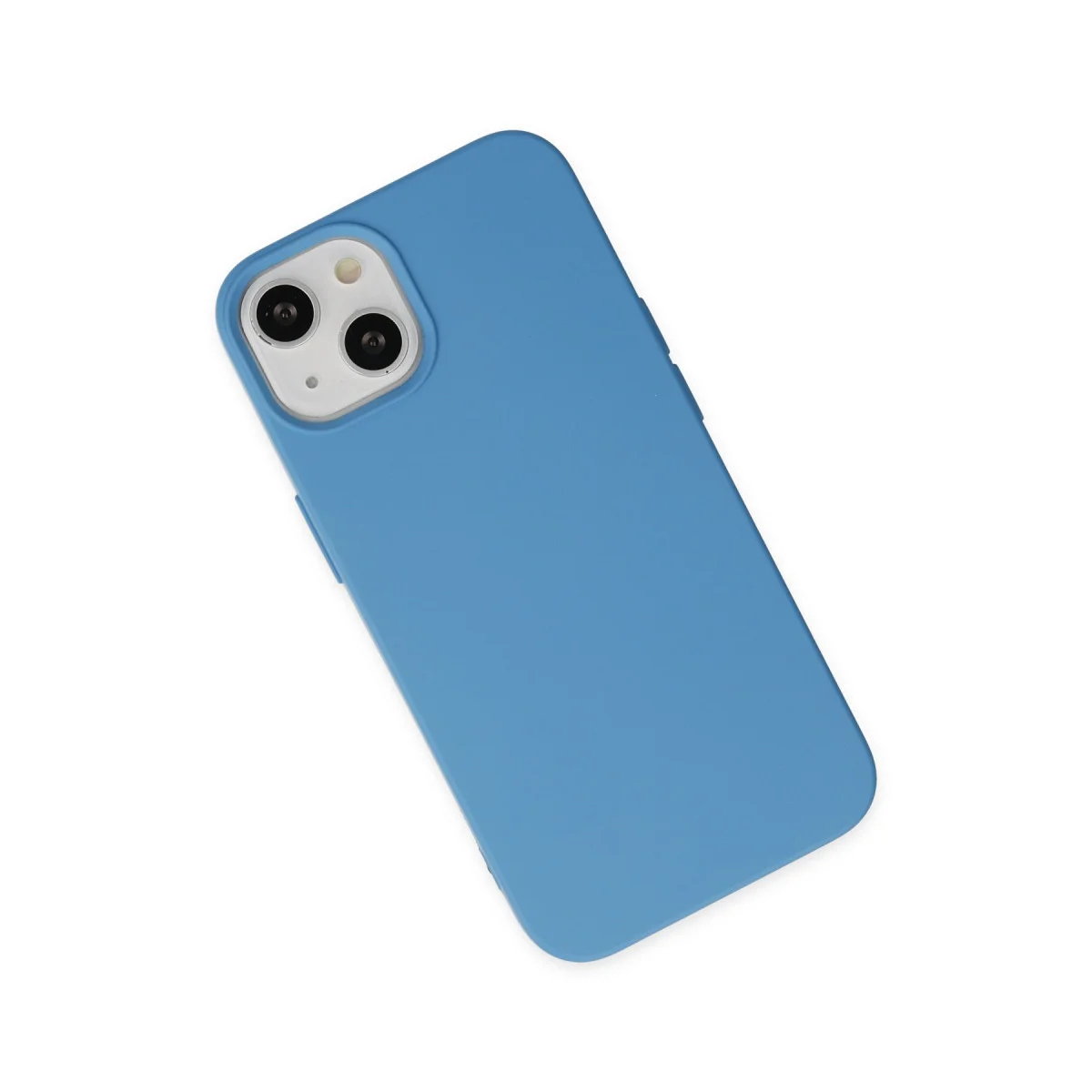 iPhone 15 Pro Nano İçi Kadife Silikon Kılıf - Mavi