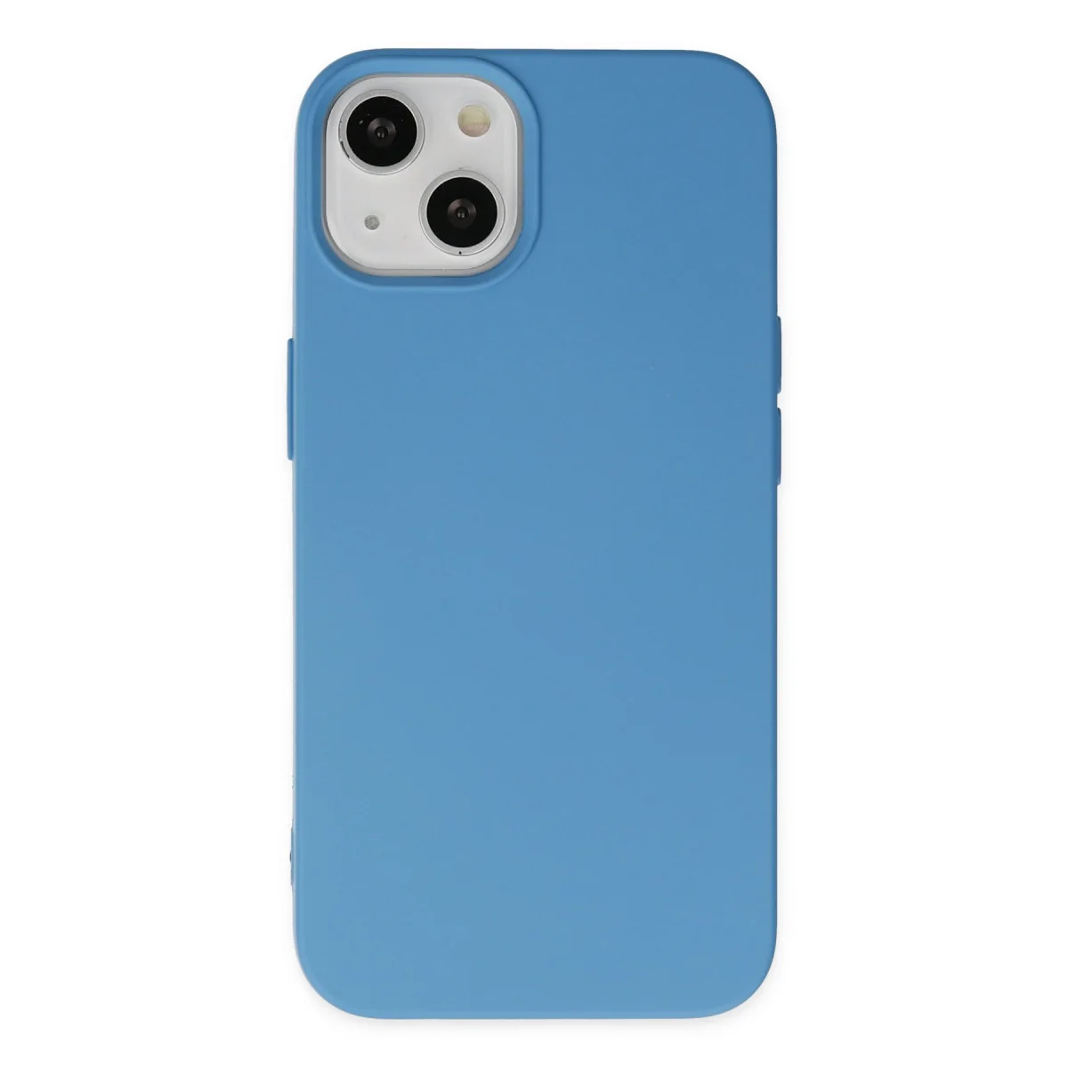 iPhone 15 Pro Nano İçi Kadife Silikon Kılıf - Mavi