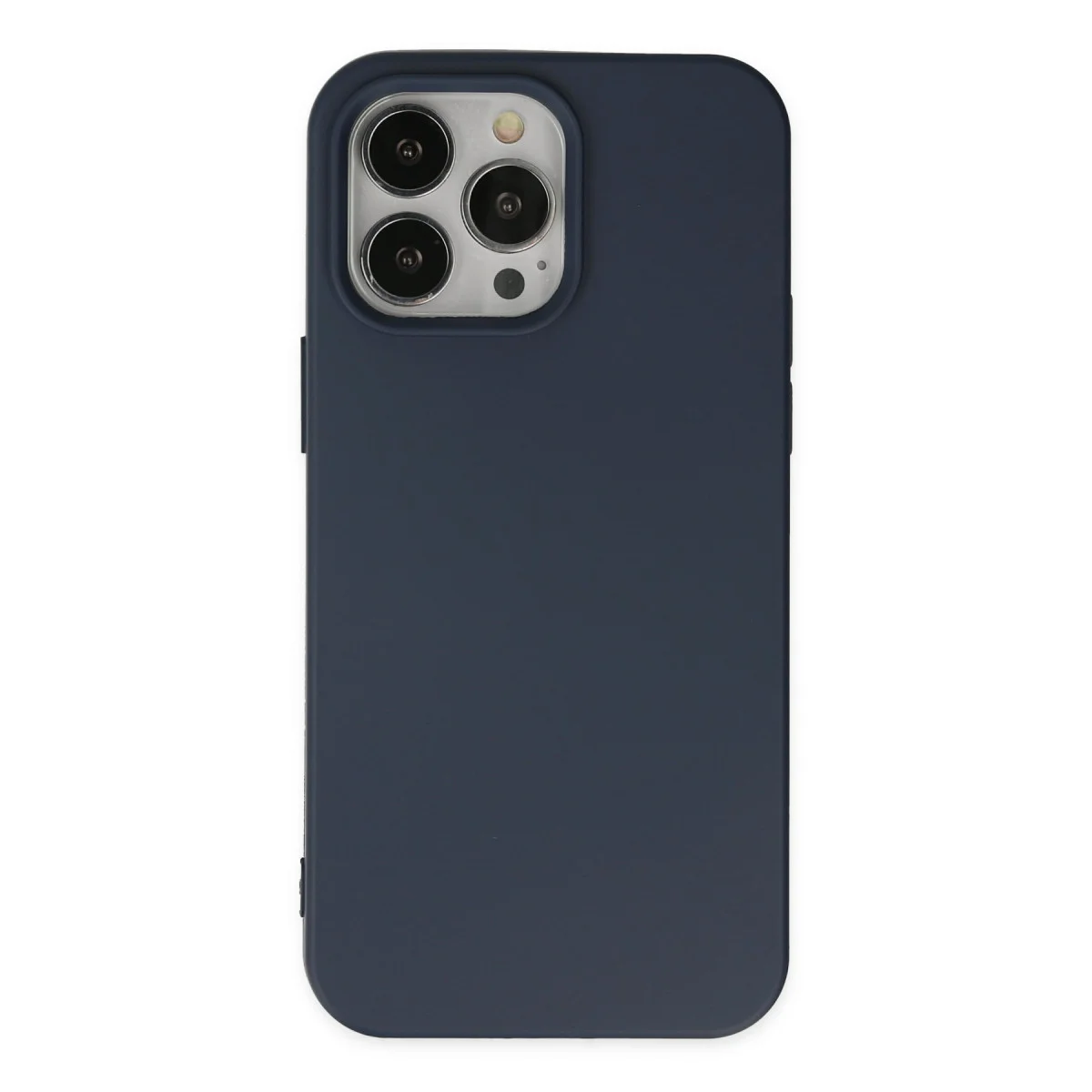 iPhone 15 Pro Nano İçi Kadife Silikon Kılıf - Lacivert | Yerli Üretim Ultra Şık Koruma