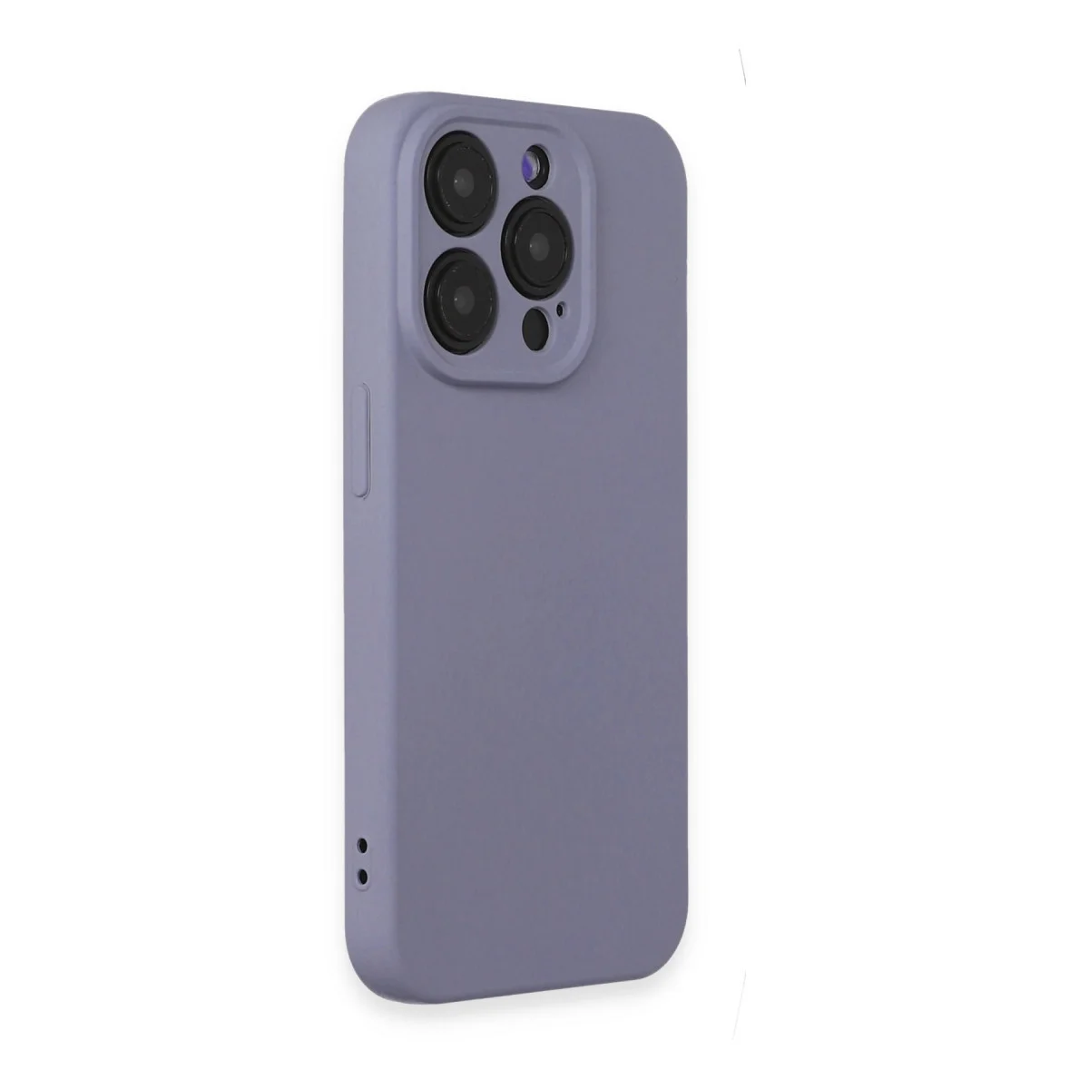 iPhone 15 Pro Nano İçi Kadife Silikon Kılıf - Lila