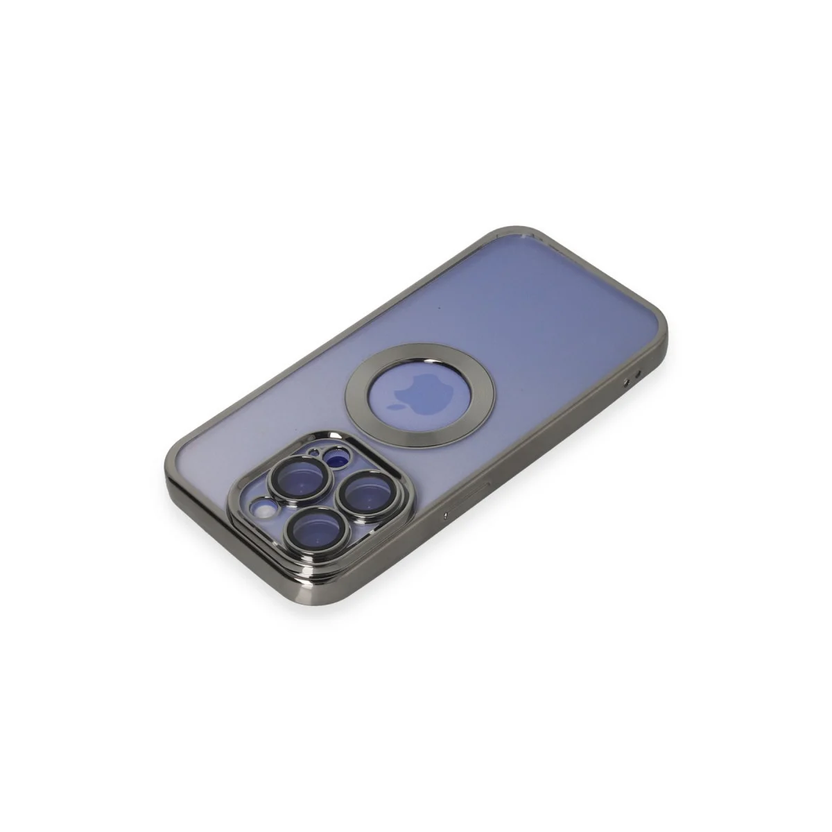 iPhone 15 Pro Slot Silikon Kılıf - Titan Gri