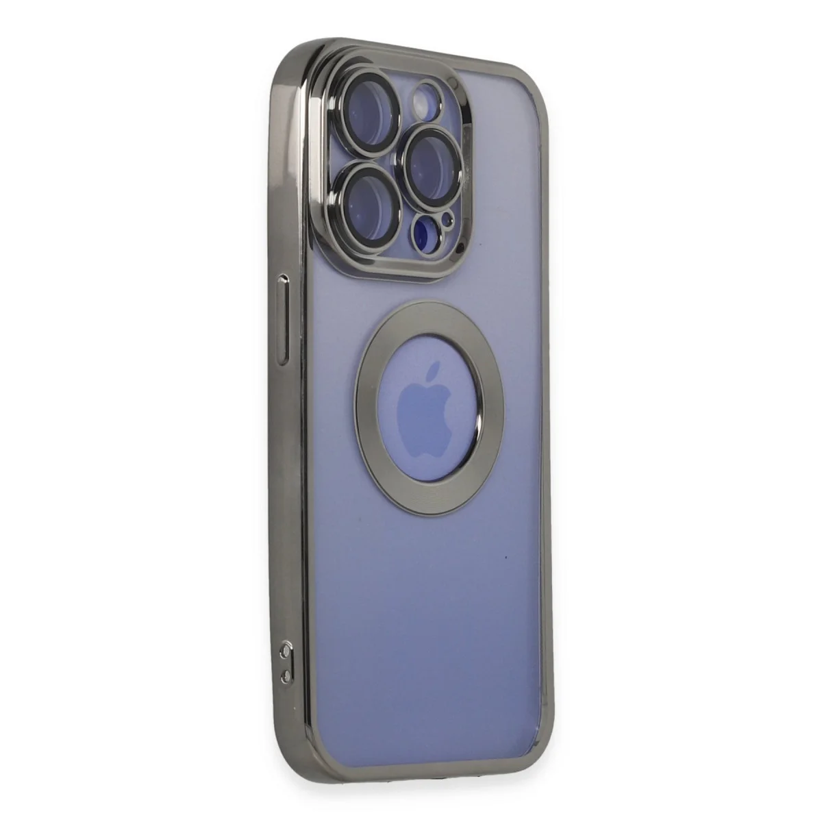 iPhone 15 Pro Slot Silikon Kılıf - Titan Gri