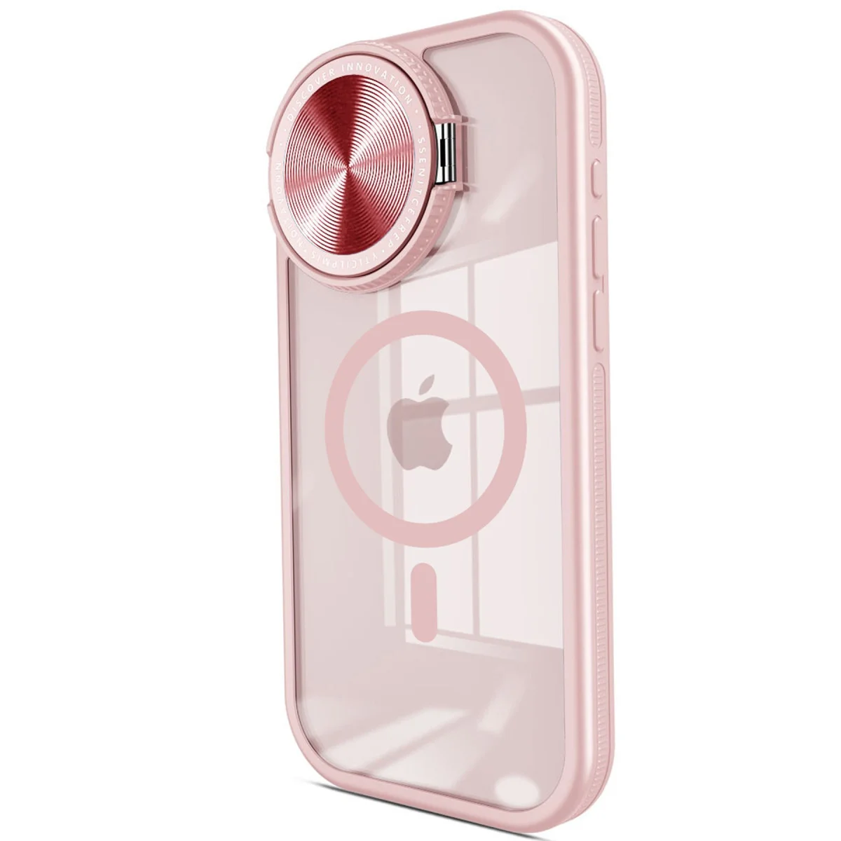 iPhone 15 Pro Teleskop Lens Magsafe Silikon Kapak - Pembe
