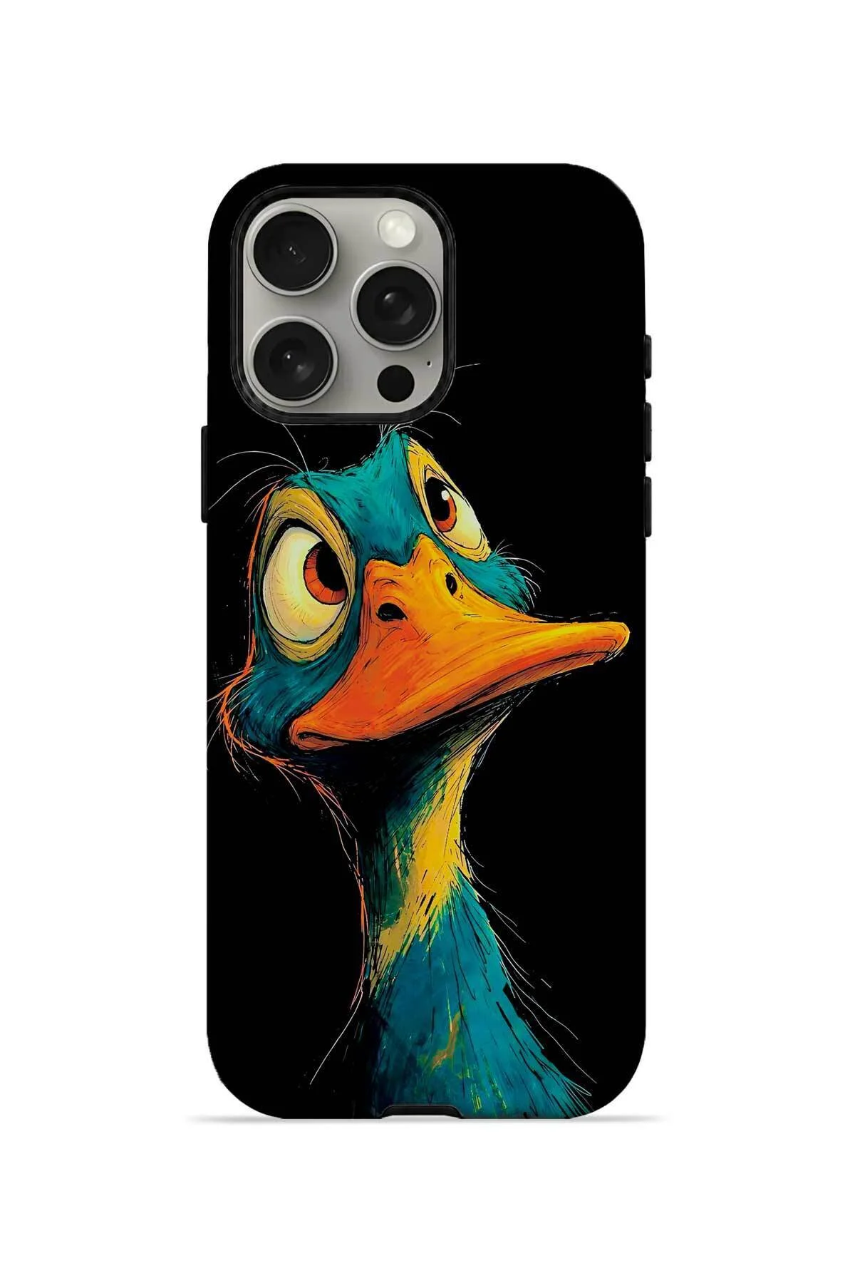 iPhone 15 Pro Vorian Çift Katmanlı Neon Ördekli Kılıf iPhone 15 Pro Vorian Çift Katmanlı Neon Ördekli Kılıf