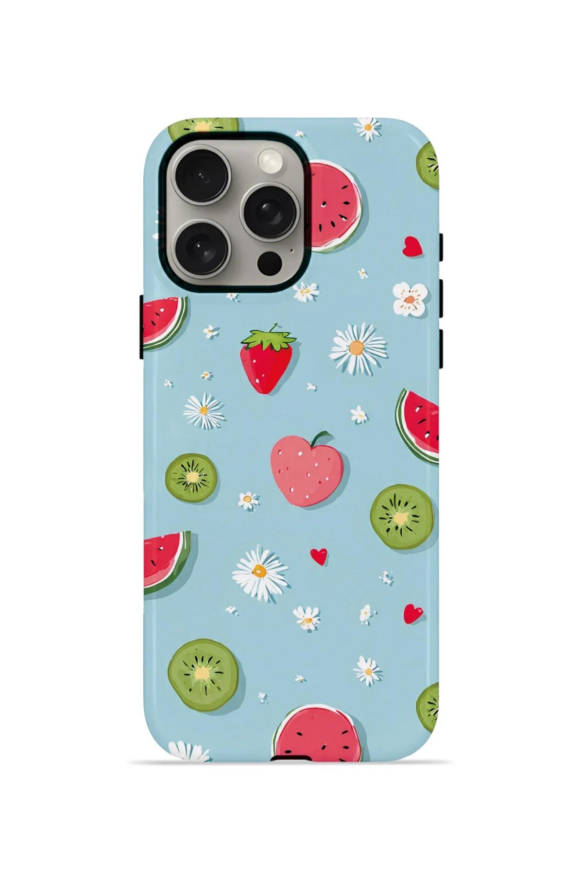 iPhone 15 Pro Vorian Çift Katmanlı Kılıf Fruit Confetti Sky