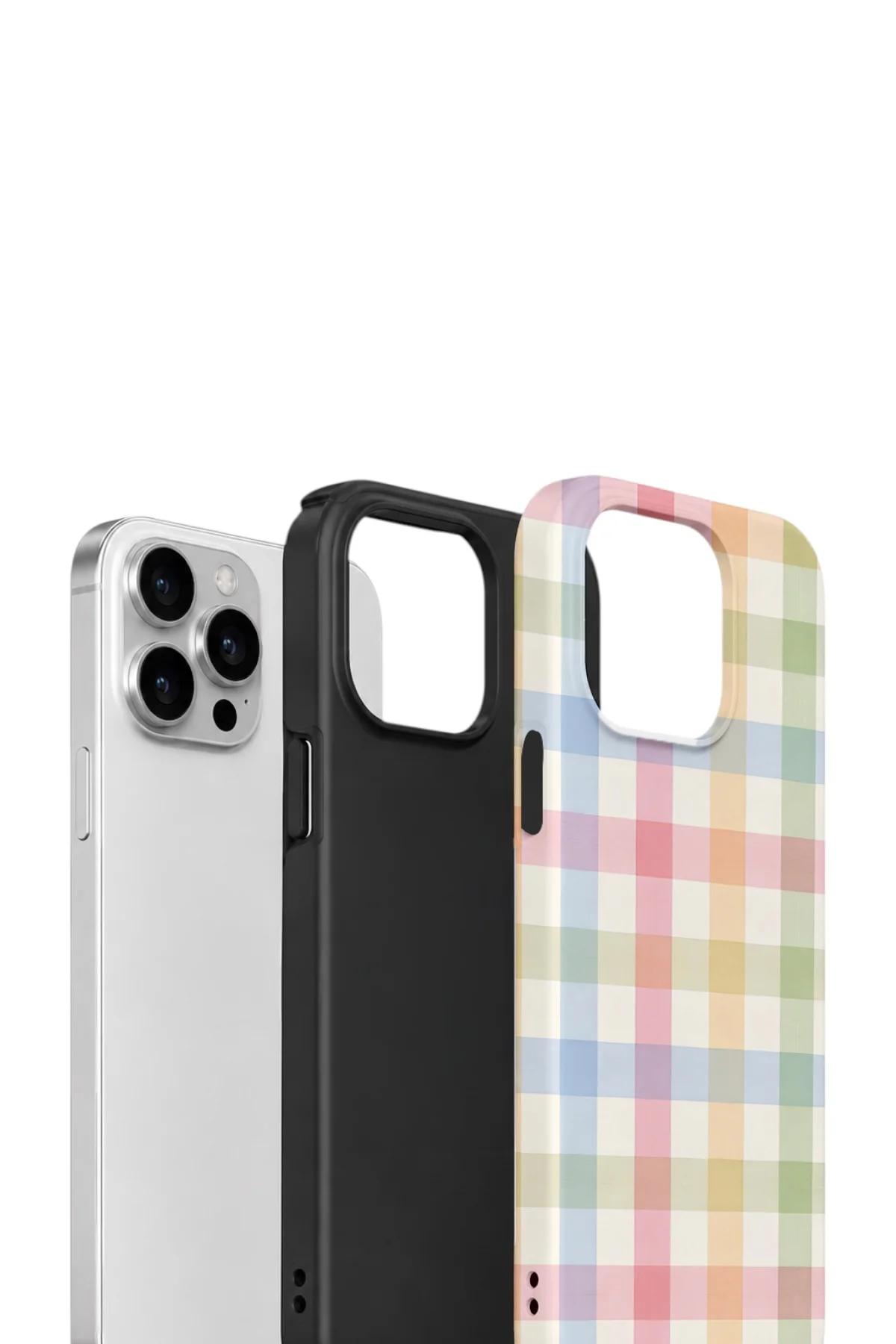 iPhone 15 Pro Vorian Çift Katmanlı Kılıf Pastel Gingham Fiyatı, Yorumları ve Özellikleri