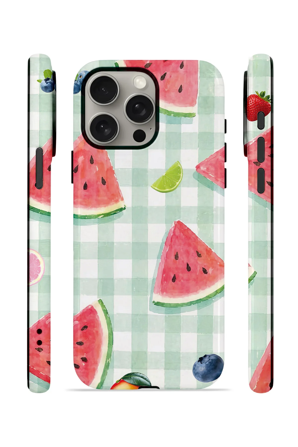 iPhone 15 Pro Vorian Çift Katmanlı Kılıf Watermelon Picnic Gingham Fiyatı, Yorumları ve Özellikleri