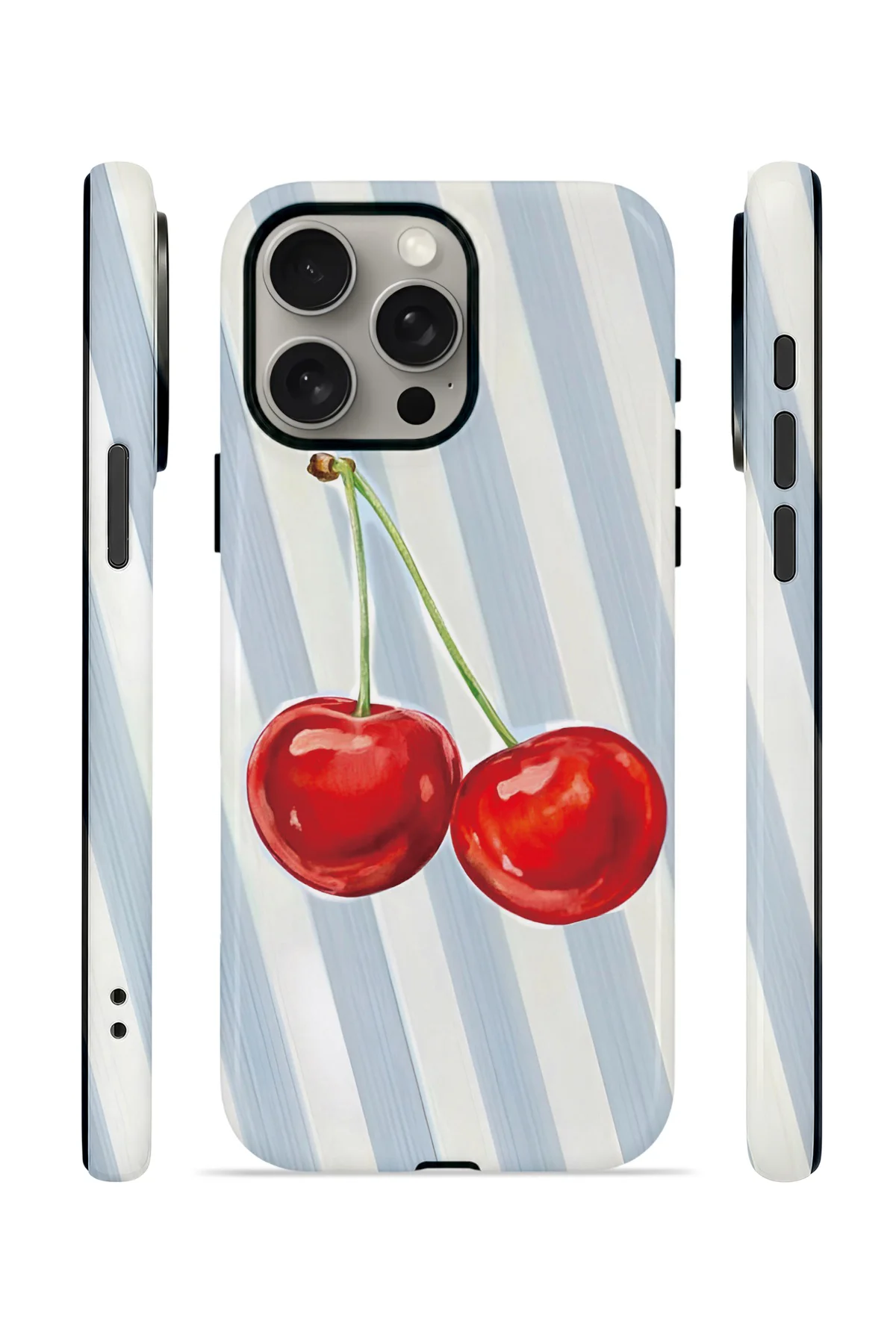 iPhone 15 Pro Vorian Magsafe Çift Katmanlı Korumalı Kılıf Cherry Blue Stripe Fiyatı, Yorumları ve Özellikleri