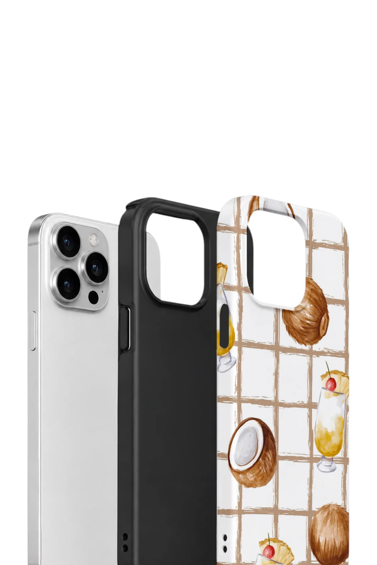iPhone 15 Pro Vorian Çift Katmanlı Kılıf Coconut Cabana