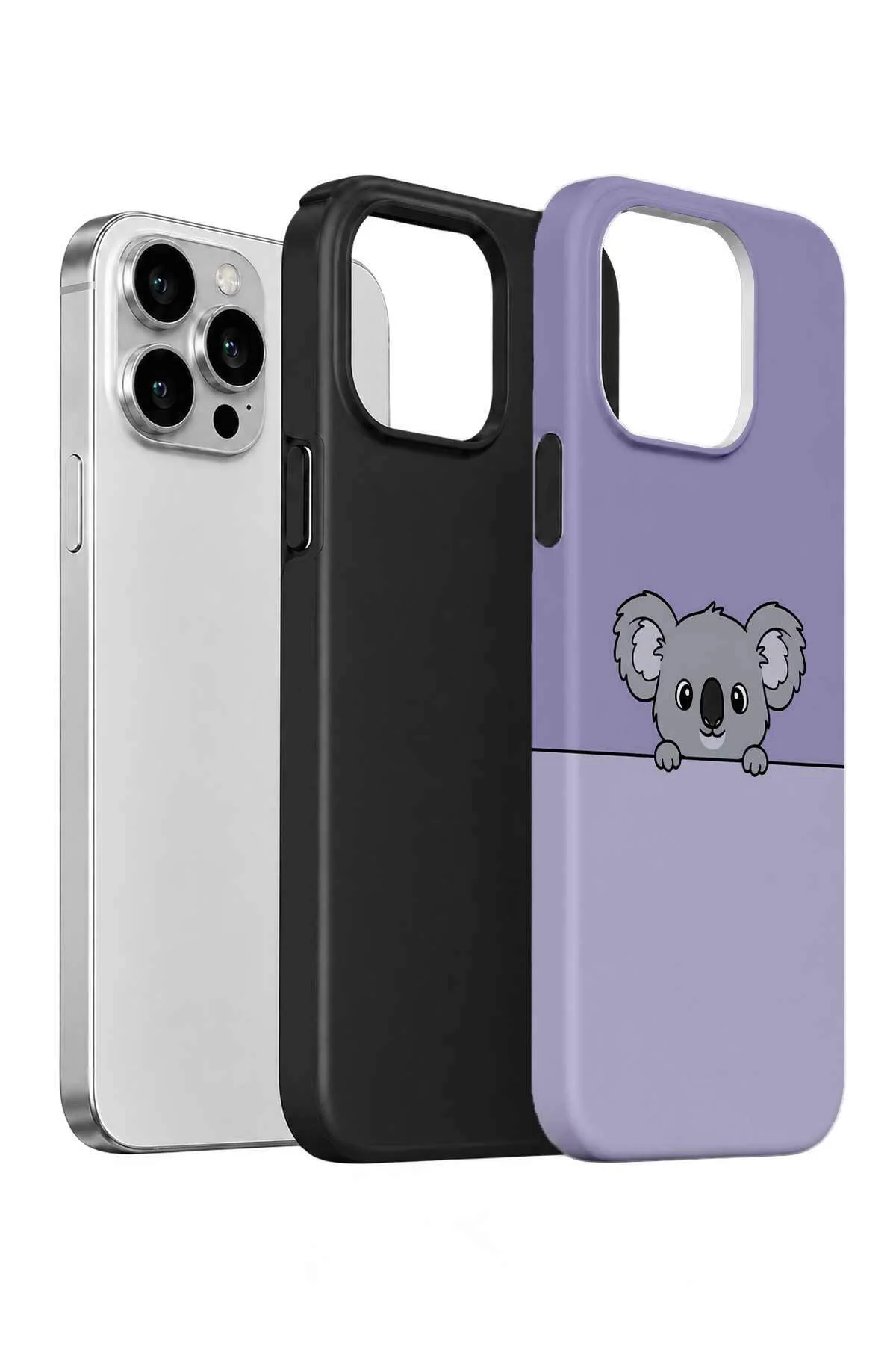 iPhone 15 Pro Vorian Çift Katmanlı Saklanan Koalalı Kılıf - Görsel 2