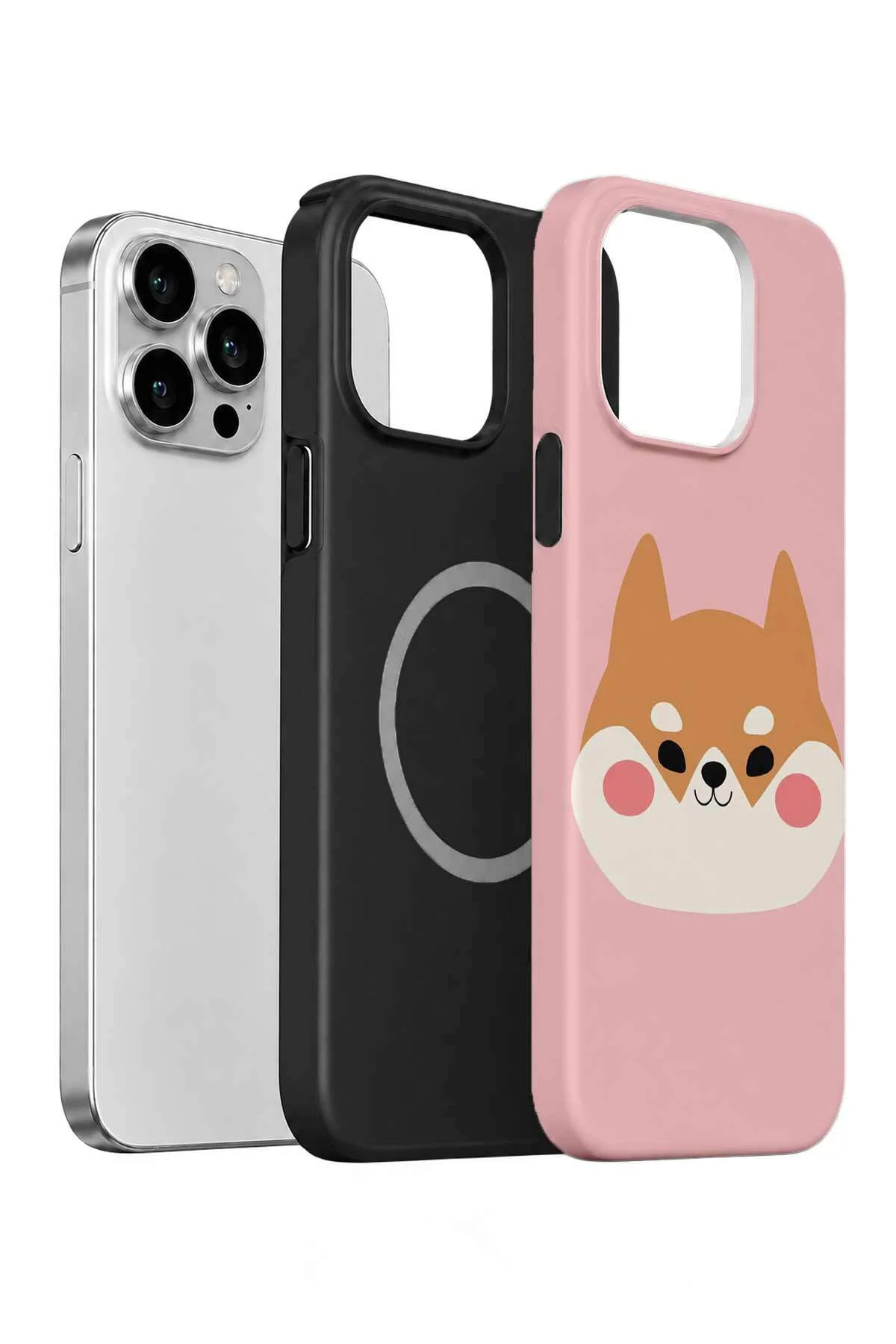 iPhone 15 Pro Vorian MagSafe Çift Katmanlı Shiba Köpekli Kılıf - Görsel 2