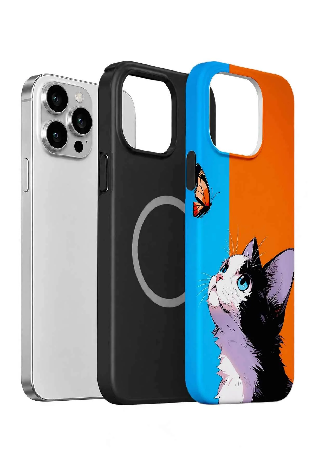 iPhone 15 Pro Vorian MagSafe Çift Katmanlı Kelebekli Kılıf iPhone 15 Pro Vorian MagSafe Çift Katmanlı Kelebekli Kılıf - Görsel 2
