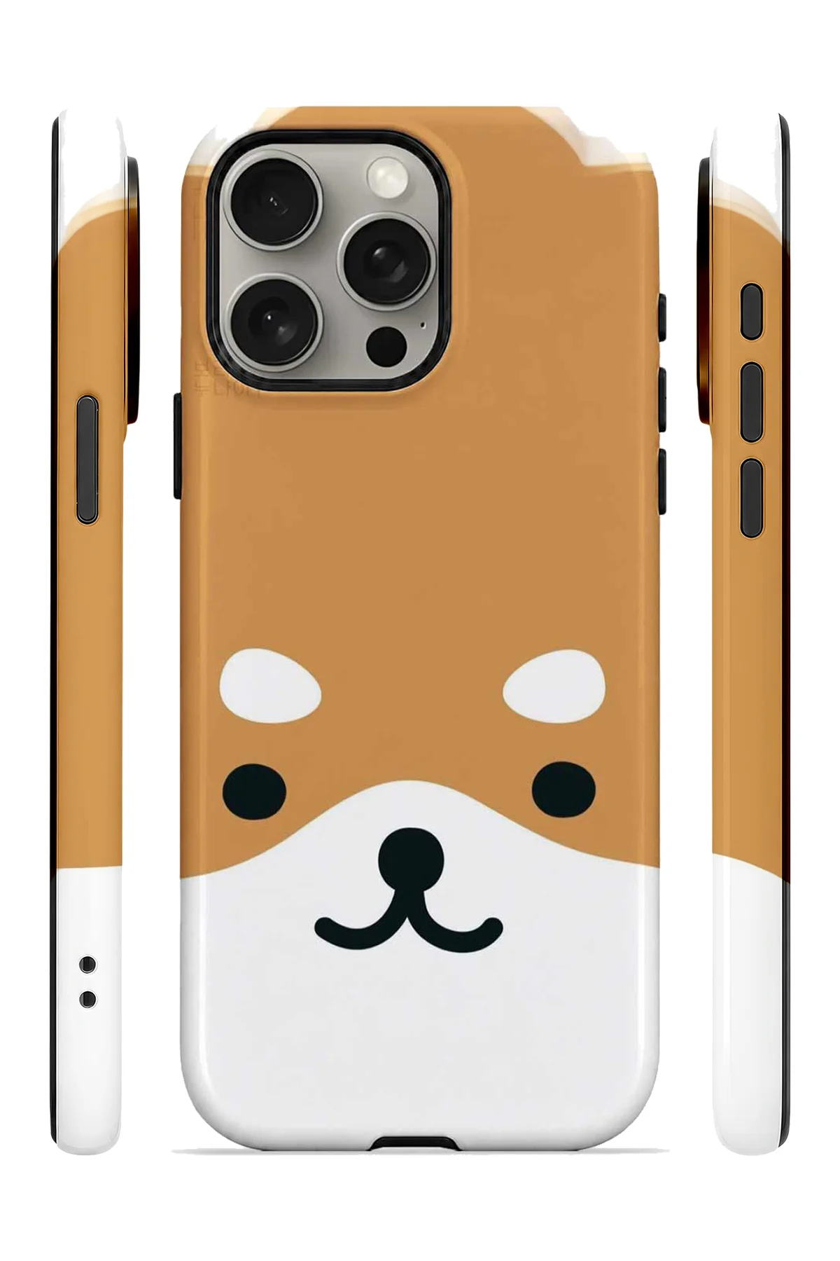 iPhone 15 Pro Vorian Çift Katmanlı Karamel Köpekli Kılıf - Görsel 3