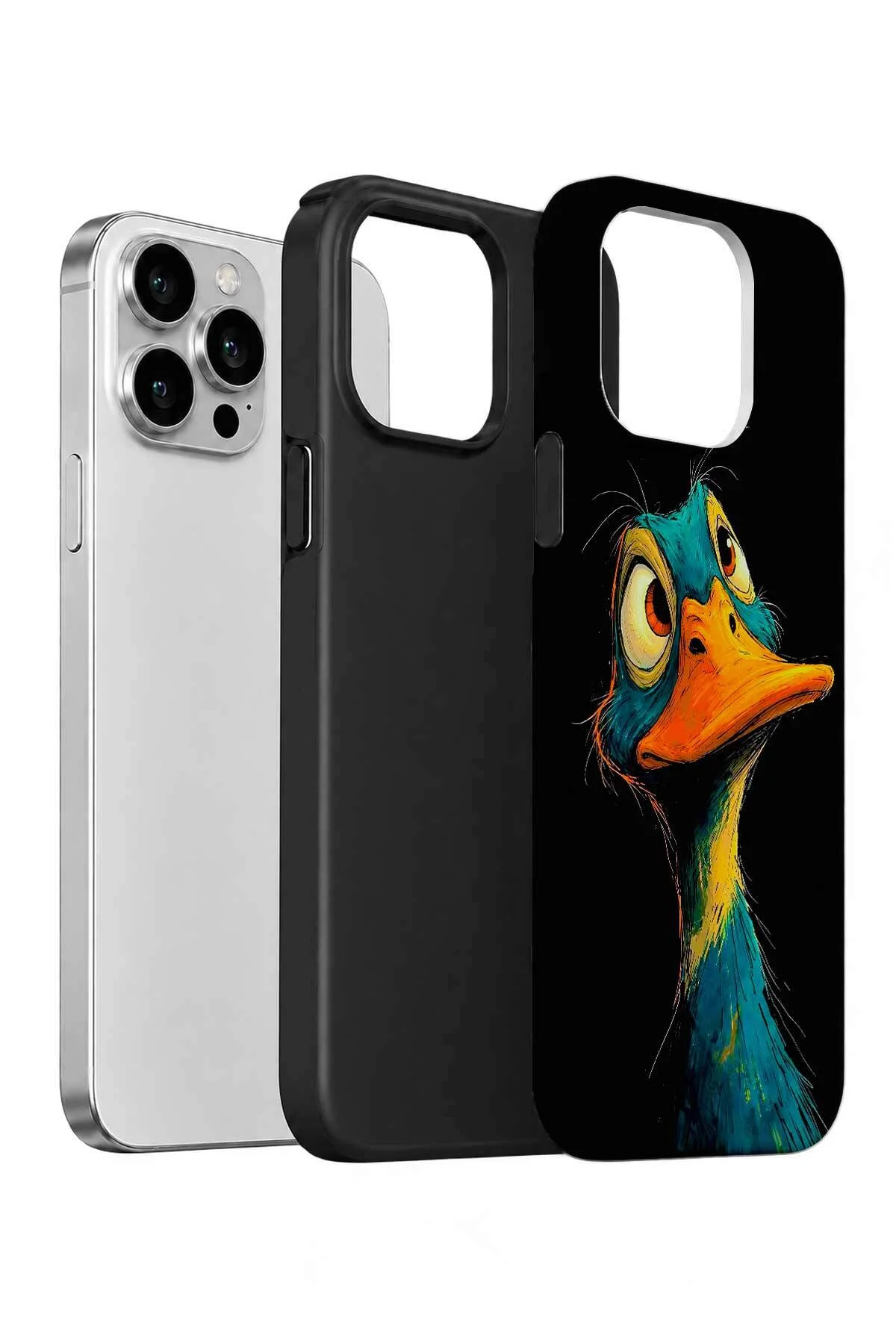 iPhone 15 Pro Vorian Çift Katmanlı Neon Ördekli Kılıf iPhone 15 Pro Vorian Çift Katmanlı Neon Ördekli Kılıf - Görsel 2