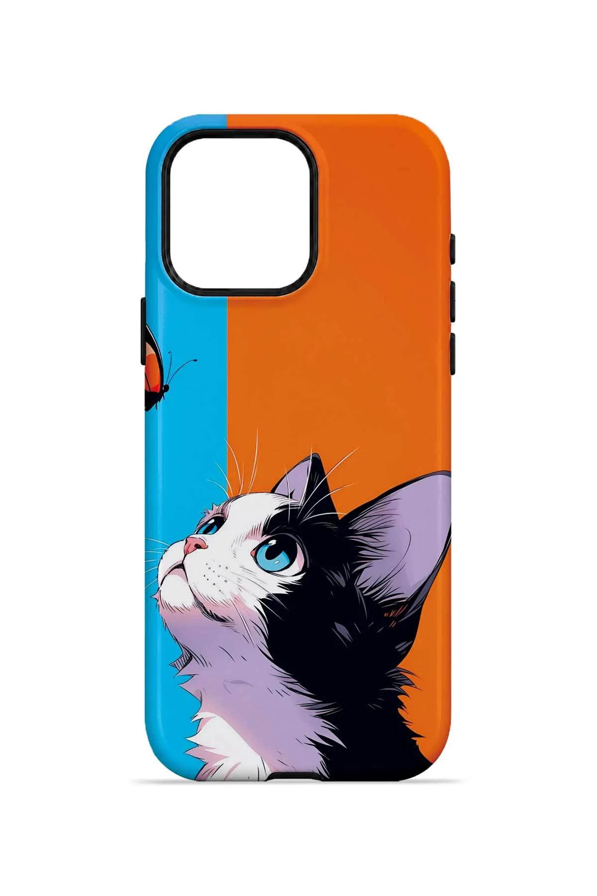 iPhone 15 Pro Vorian Çift Katmanlı Kelebekli Kılıf - Görsel 4