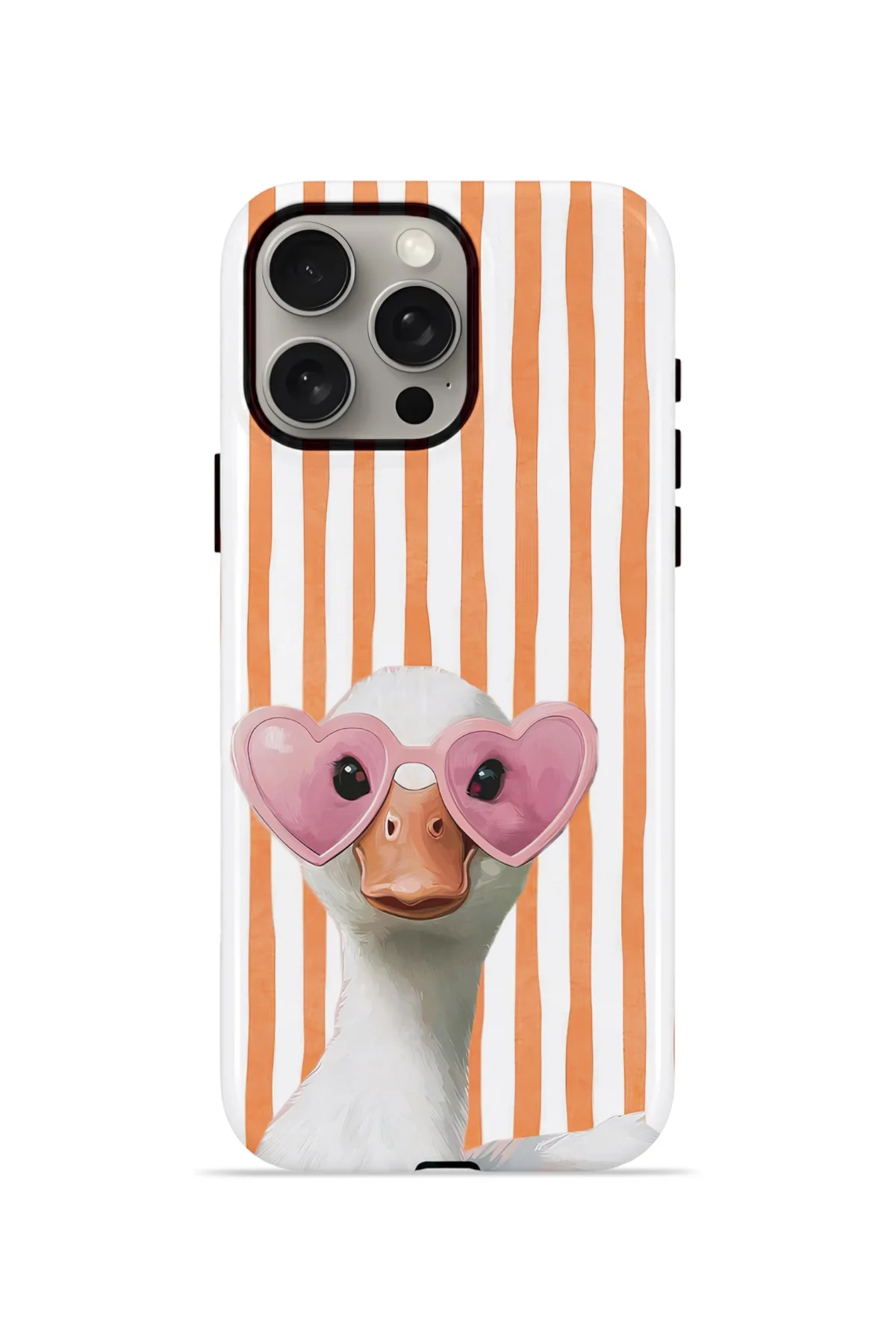 iPhone 15 Pro Vorian Yough Magsafe Kılıf Heart Glasses Goose