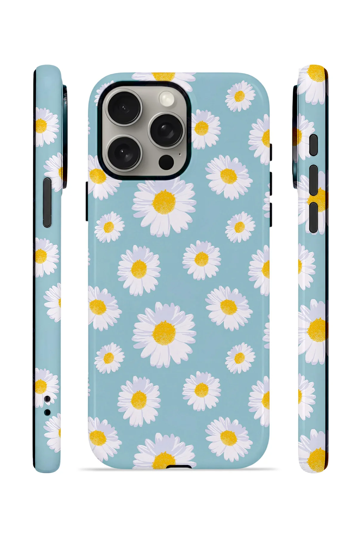 iPhone 15 Pro Vorian Çift Katmanlı MagSafe Kılıf Daisy Sky