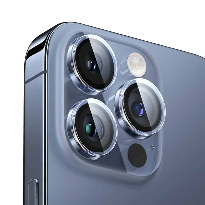 iPhone 15 Pro/Pro Max Kamera Lens Koruyucu Camı – Çizilmeye Karşı Corning Serisi HD
