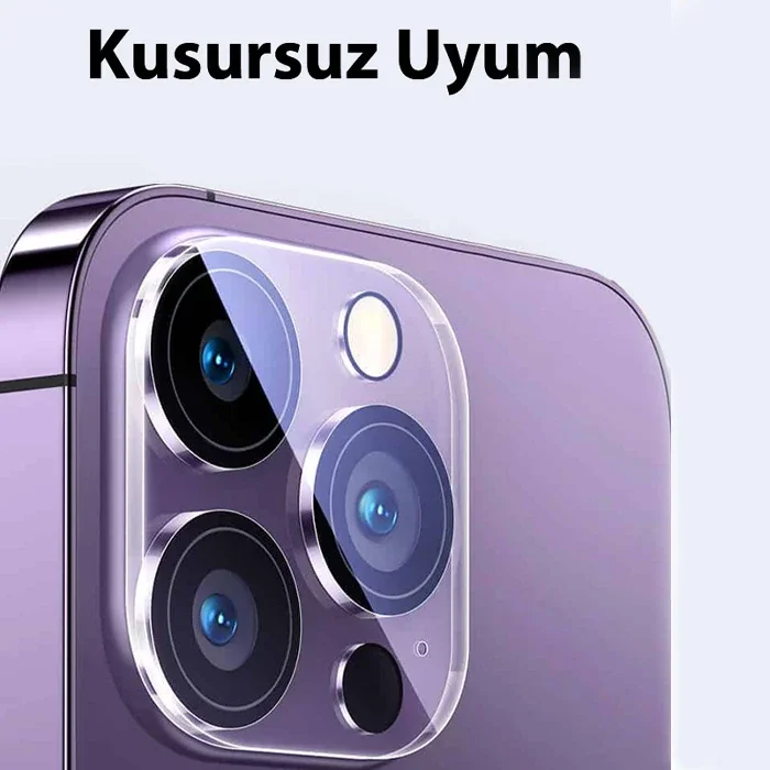 iPhone 15 Pro/Pro Max Kamera Lens Koruyucu Camı - Çizilmeye Dayanıklı Ultra İnce 0.3 mm