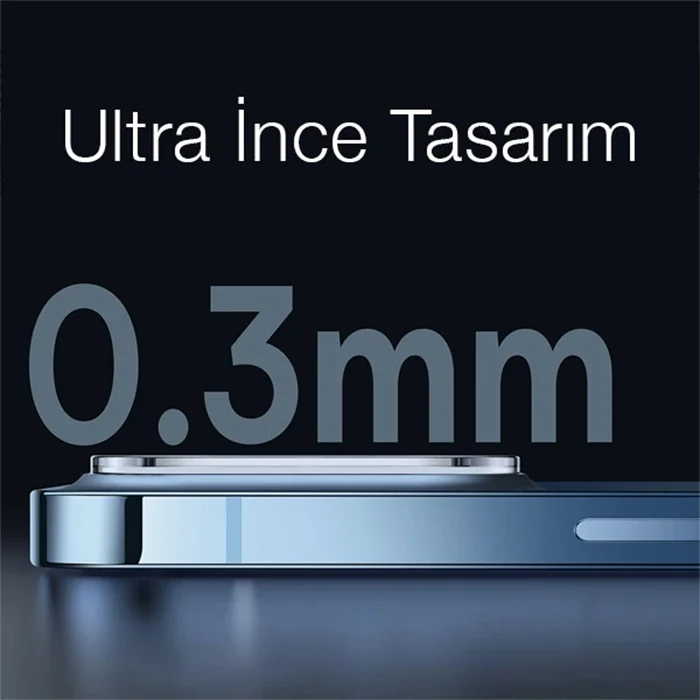iPhone 15 Pro/Pro Max Kamera Lens Koruyucu Camı - Çizilmeye Dayanıklı Ultra İnce 0.3 mm