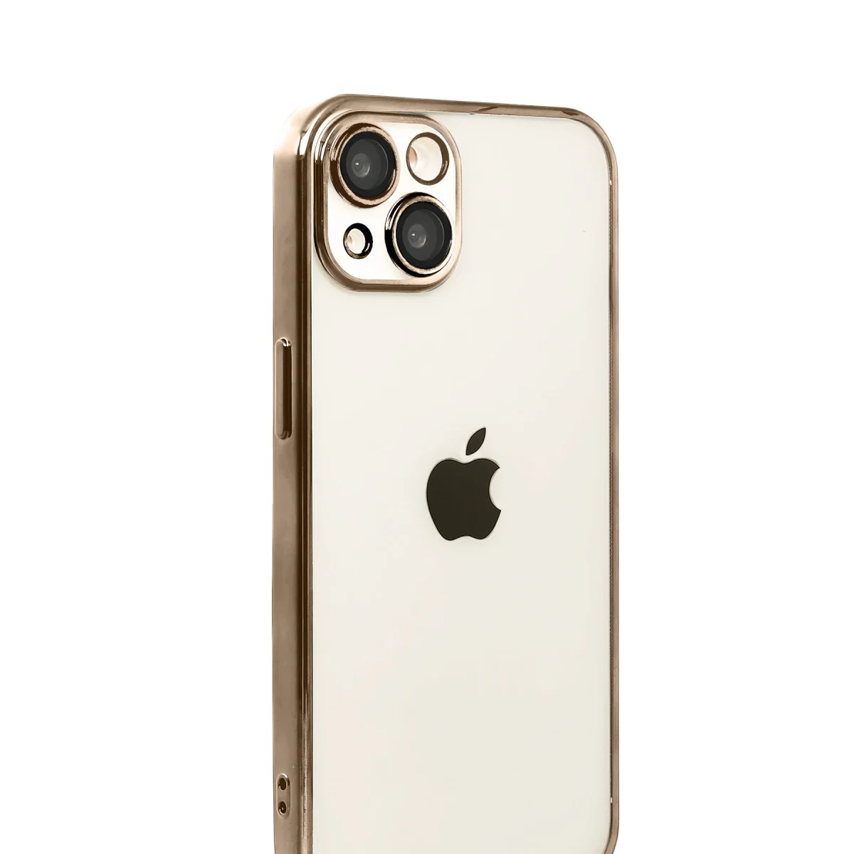 iPhone 15 Razer Lensli Silikon Kılıf - Çöl Titanyum