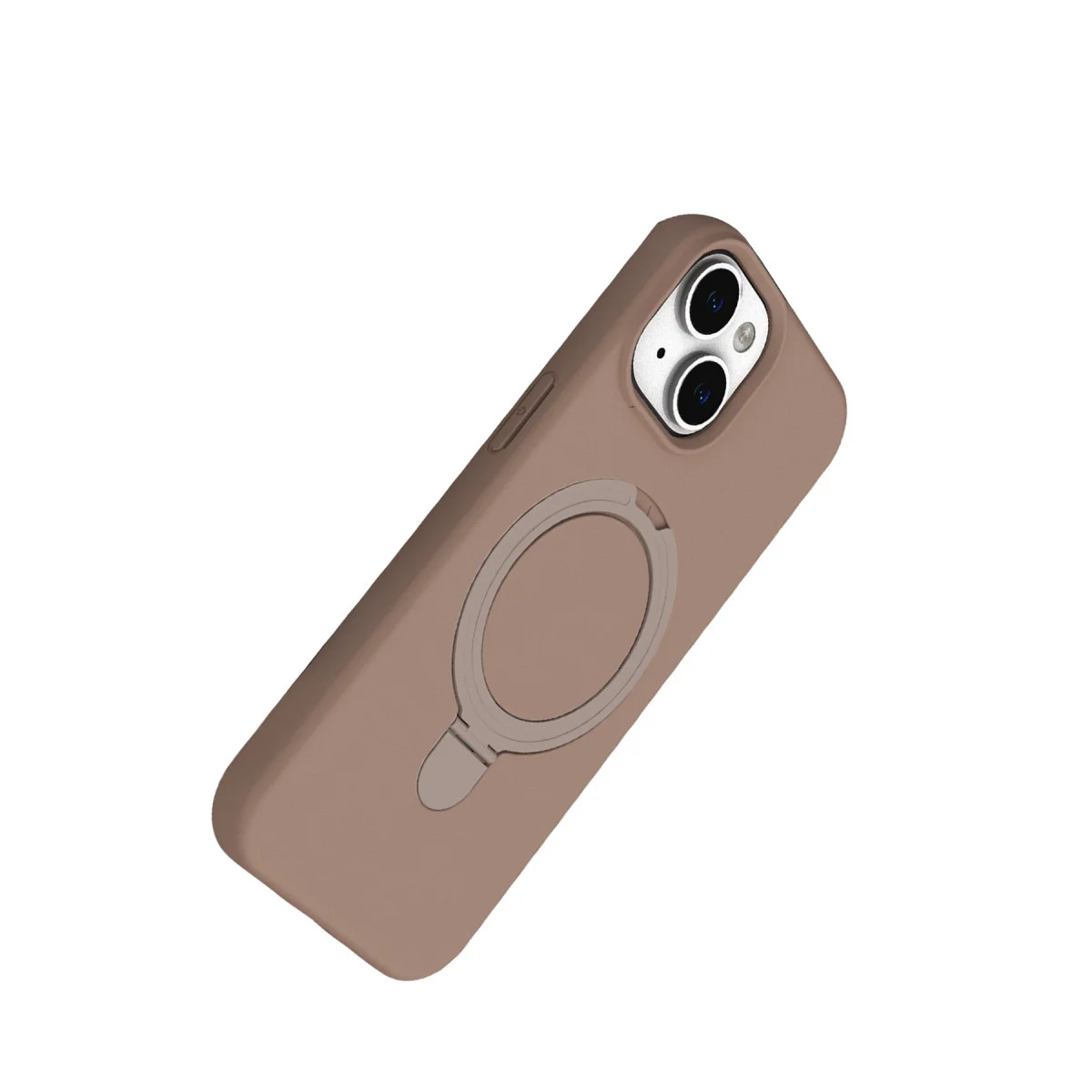 iPhone 15 Regal Magsafe Standlı Kapak - Çöl Titanyum