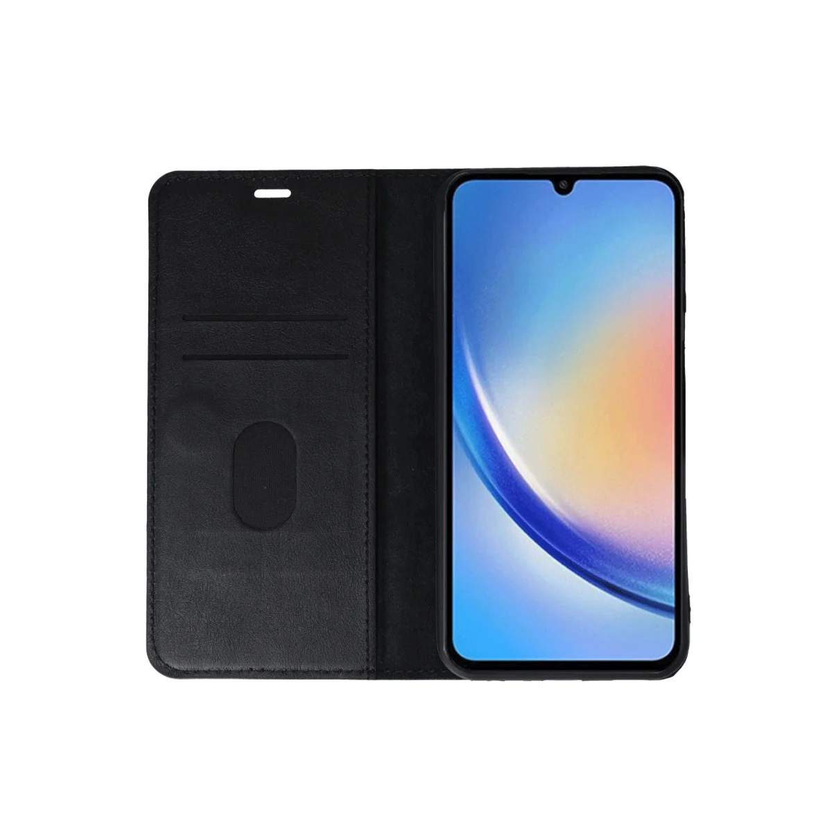 iPhone 15 Trend S Plus Kapaklı Kılıf - Siyah, Ergonomik Stand ve Cüzdan Fonksiyonu