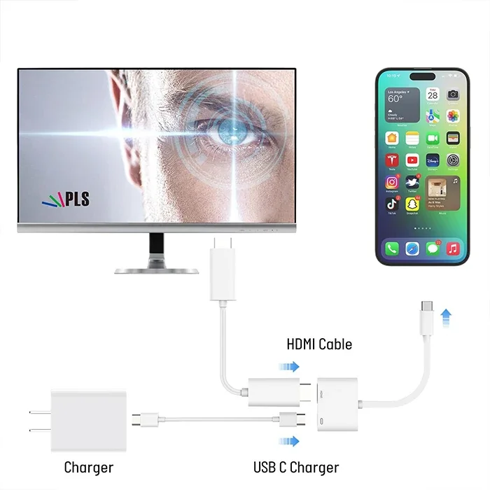 iPhone 15 Type-C HDMI Dijital AV Adaptör 4K 60Hz – Çoklu Ekran Yansıtma