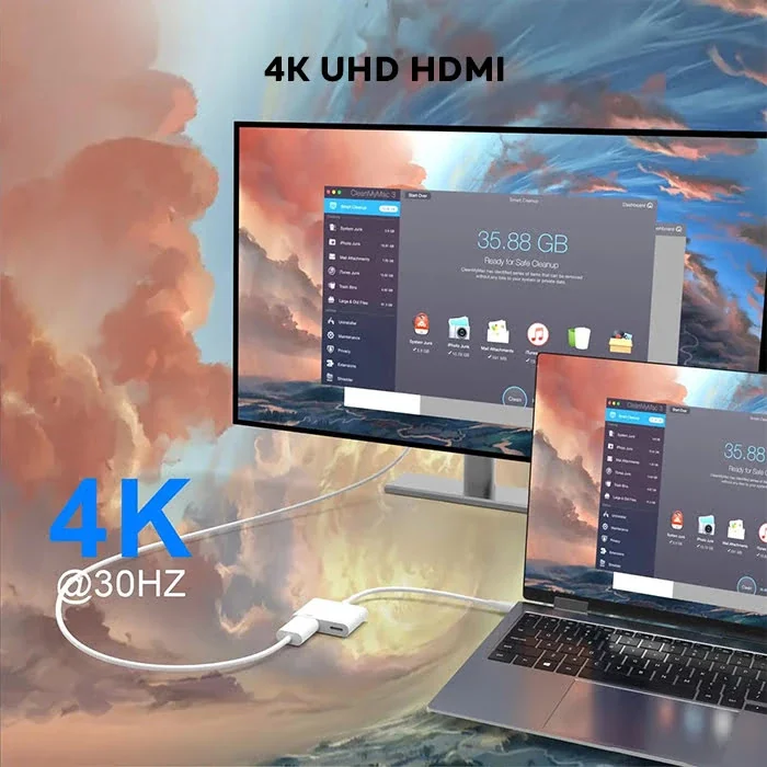 iPhone 15 Type-C HDMI Dijital AV Adaptör 4K 60Hz – Çoklu Ekran Yansıtma