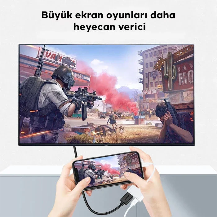 iPhone 15 Type-C HDMI Dijital AV Adaptör 4K 60Hz – Çoklu Ekran Yansıtma
