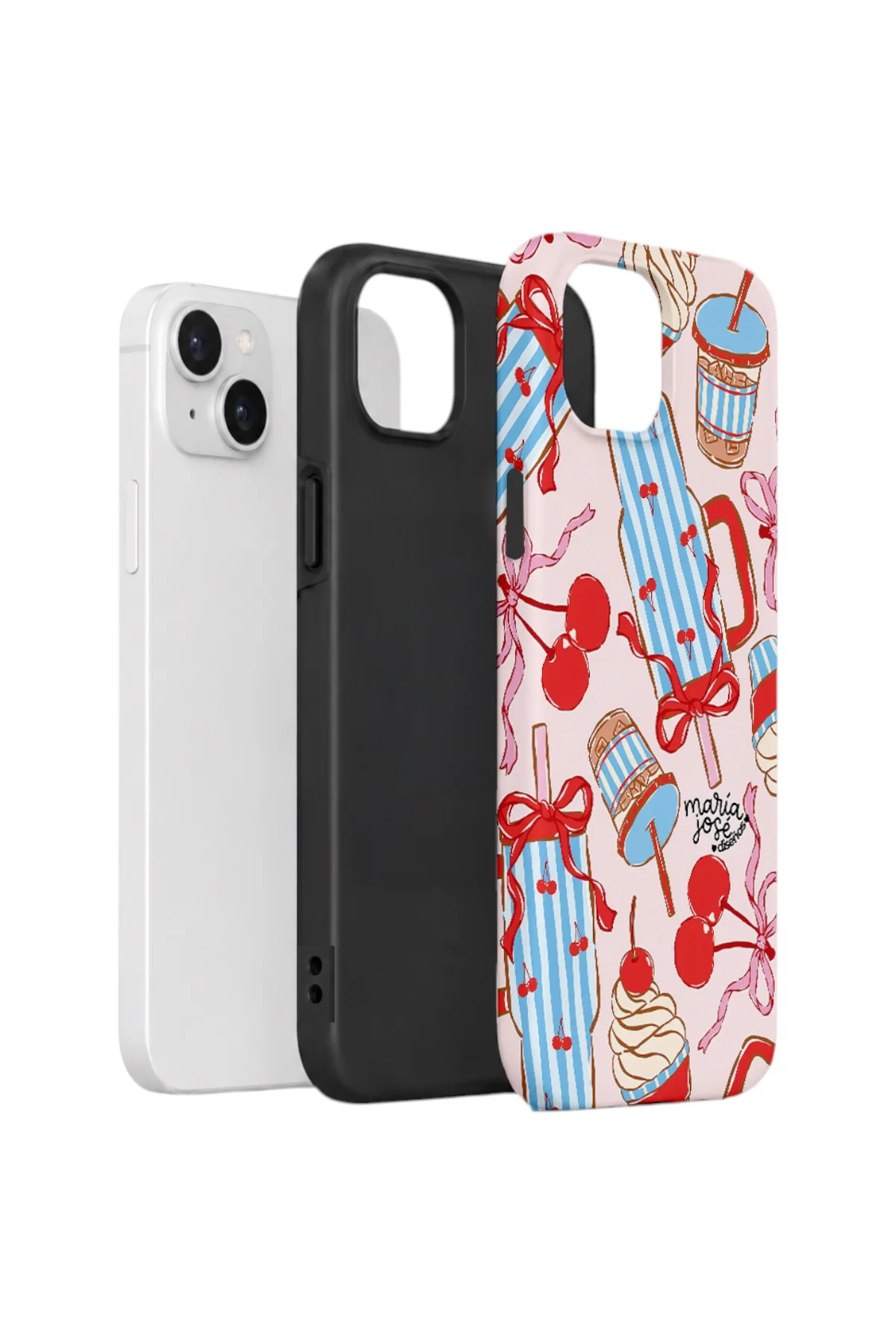 iPhone 15 Vorian Çift Katmanlı Kılıf Dolce Cherry Picnic