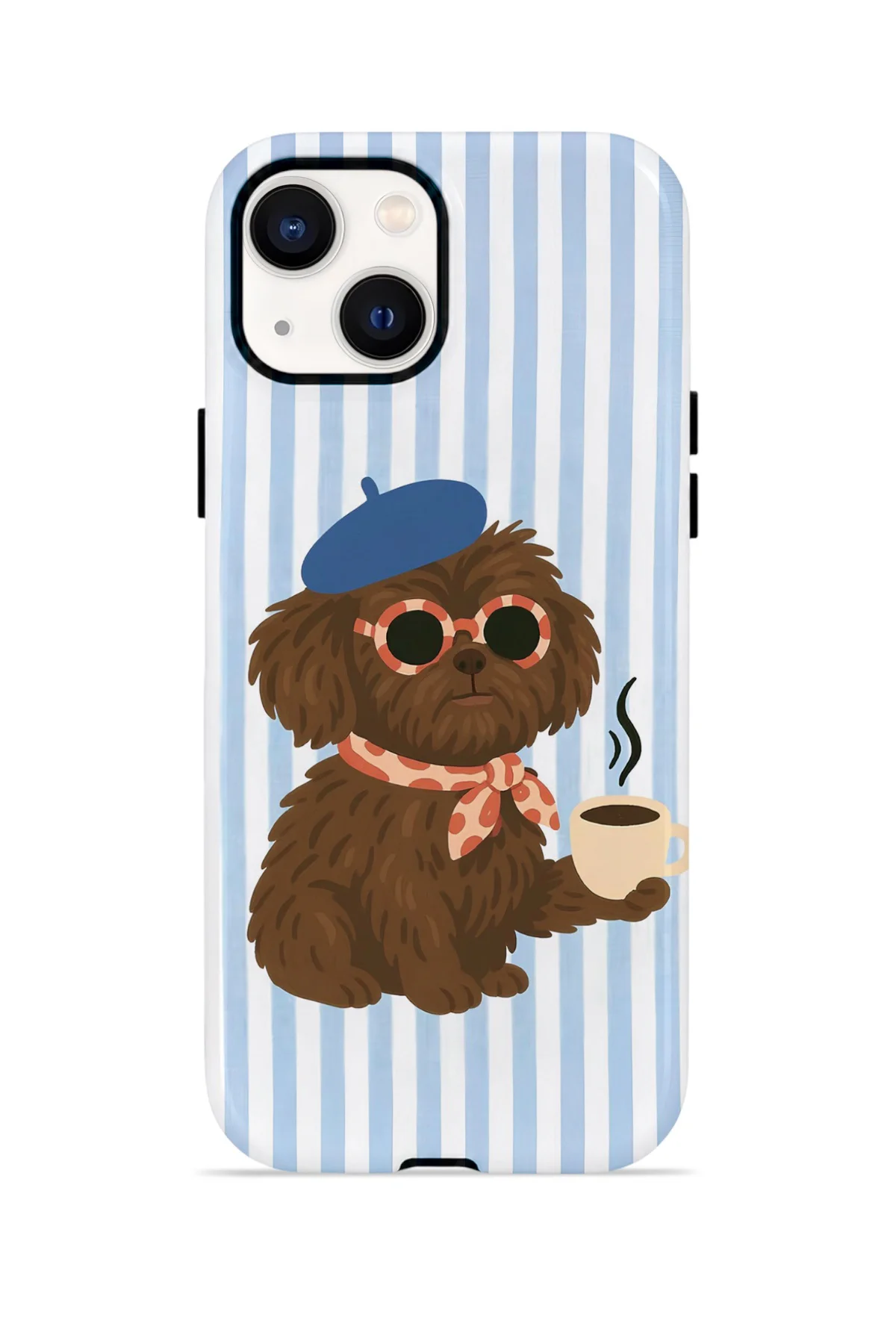 iPhone 15 Vorian Çift Katmanlı MagSafe Kılıf Cafe Dog Riviera