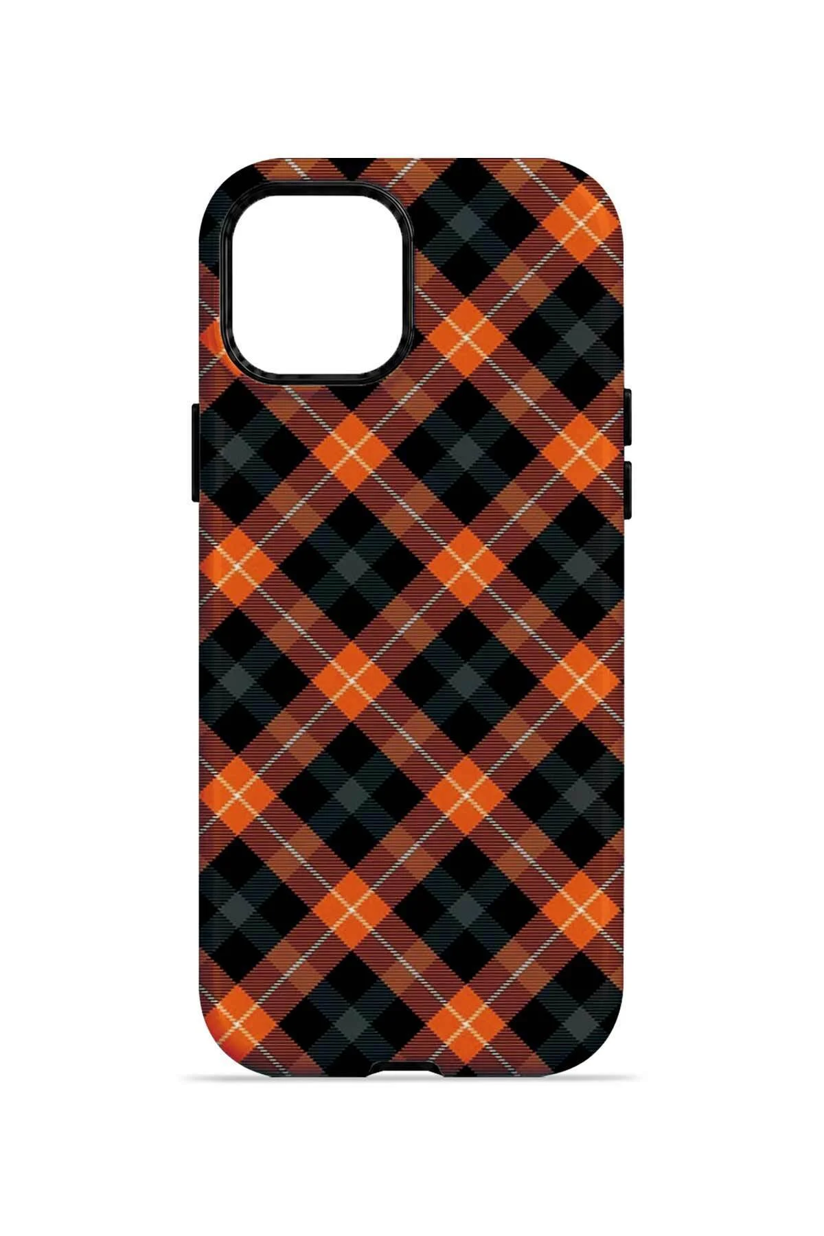 iPhone 15 Vorian Çift Katmanlı Pumpkin Plaid Kılıf - Görsel 4