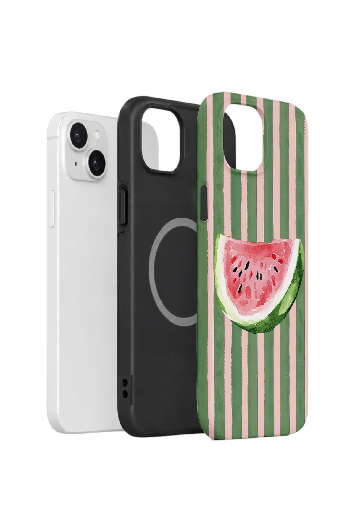 iPhone 15 Vorian Çift Katmanlı MagSafe Kılıf Watermelon Postcard