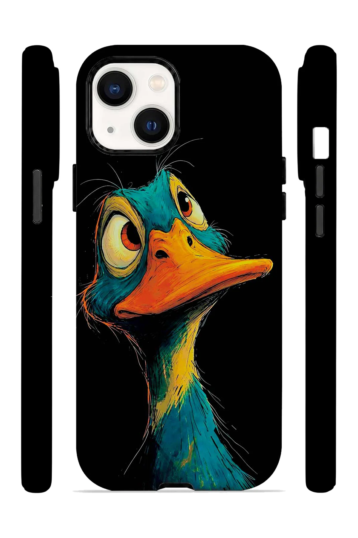 iPhone 15 Vorian Çift Katmanlı Neon Ördekli Kılıf - Görsel 3