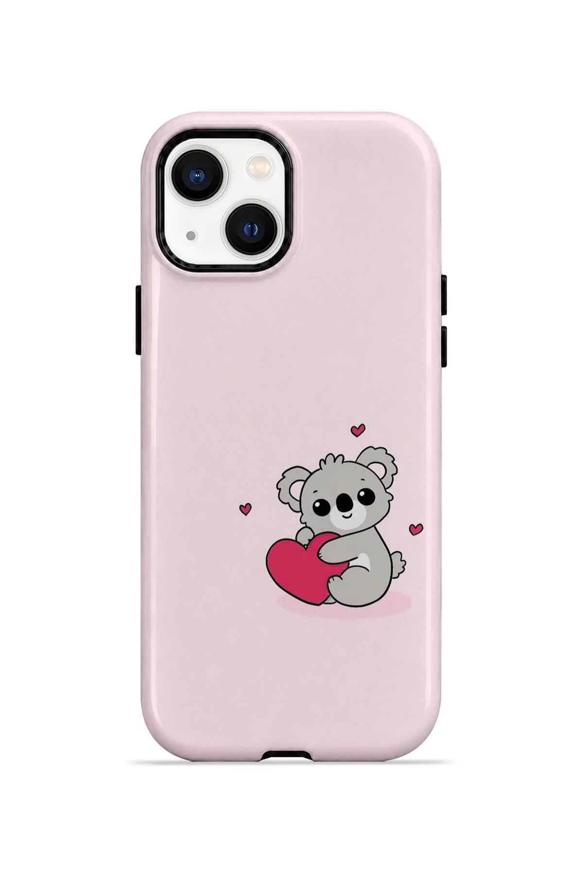 iPhone 15 Vorian Çift Katmanlı Kalpli Koalalı Kılıf iPhone 15 Vorian Çift Katmanlı Kalpli Koalalı Kılıf