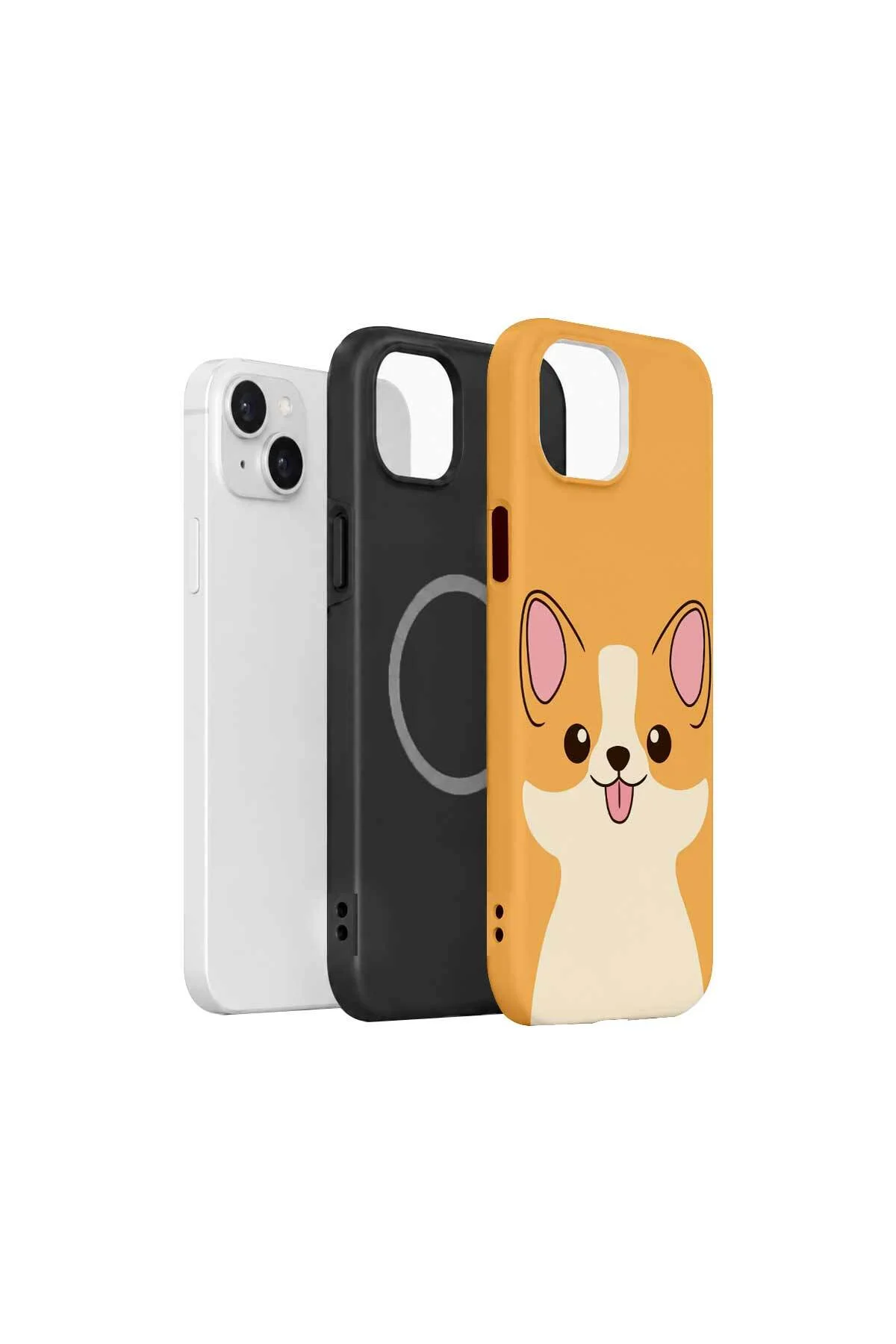 iPhone 15 Vorian MagSafe Çift Katmanlı Corgili Kılıf - Görsel 2