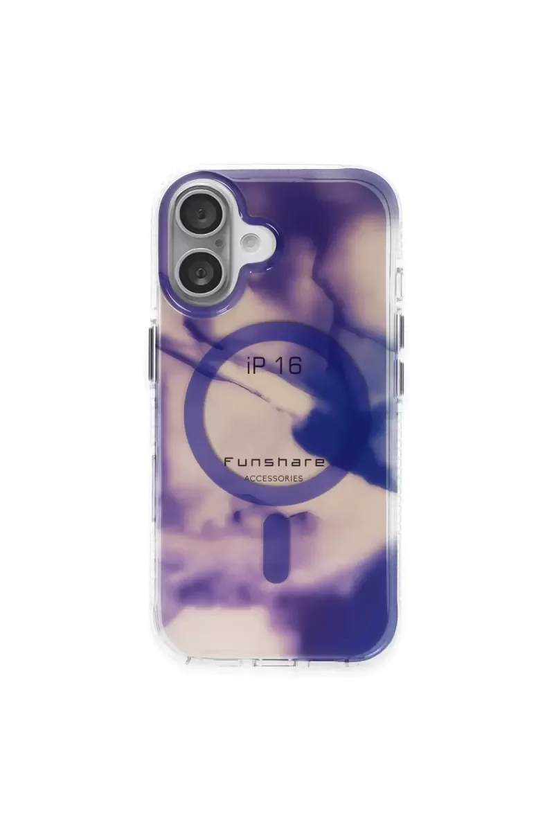 iPhone 16 ile Uyumlu Phantom Magsafe Kapak - Mor