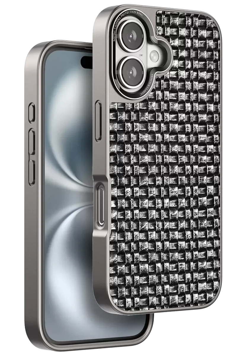 iPhone 16 ile Uyumlu Brand Kapak - Gümüş Darbeye Dayanıklı Kılıf