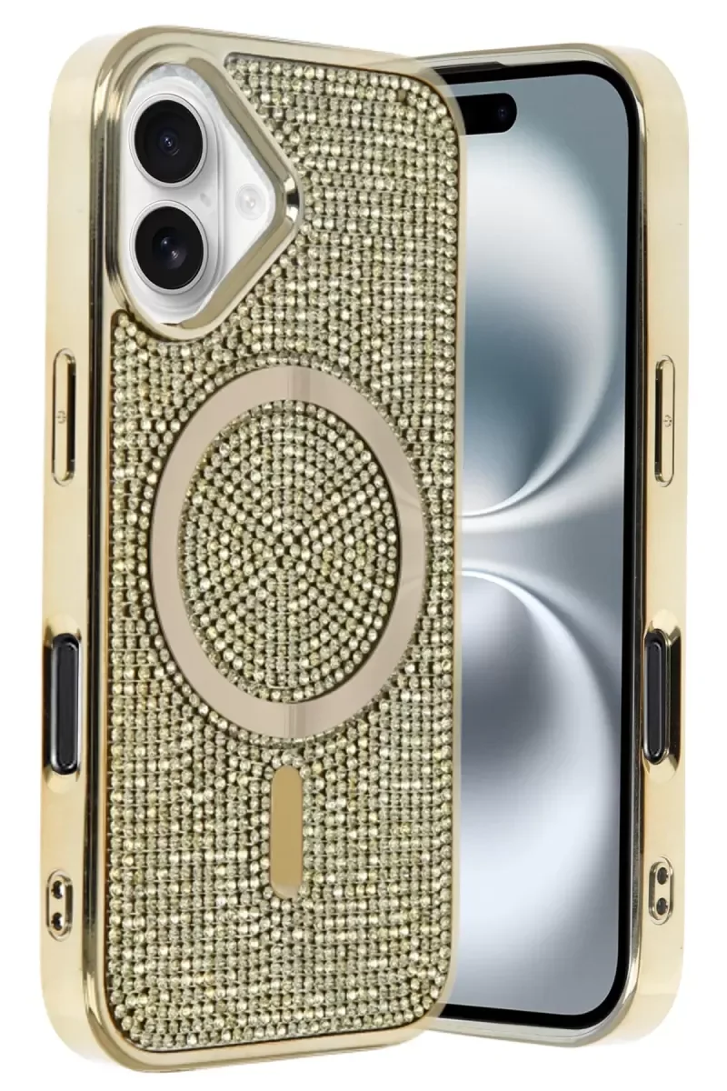 iPhone 16 ile Uyumlu Helen MagSafe Kapak - Gold