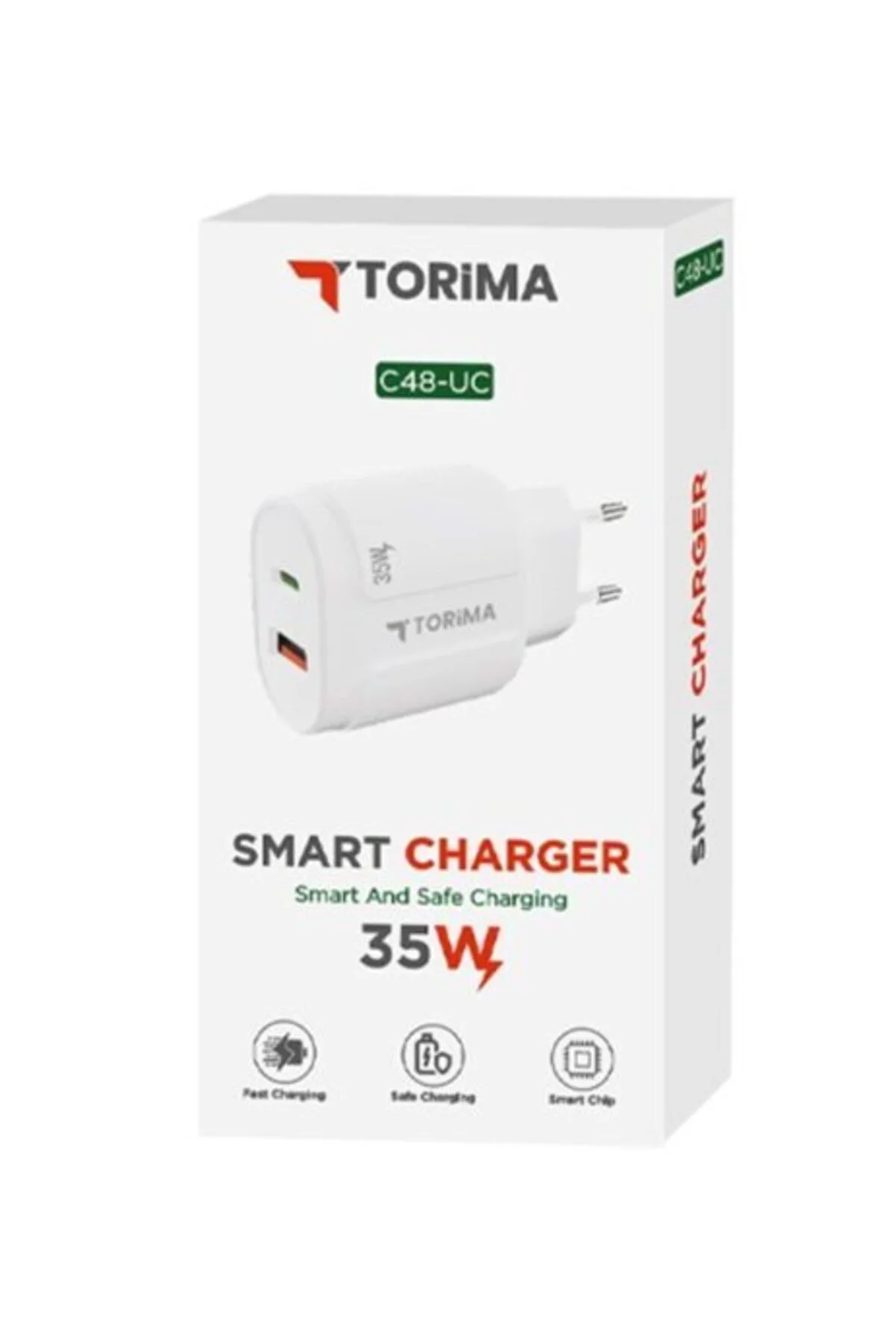 iPhone 16 İle Uyumlu 35W Type-C + USB Hızlı Şarj Başlığı