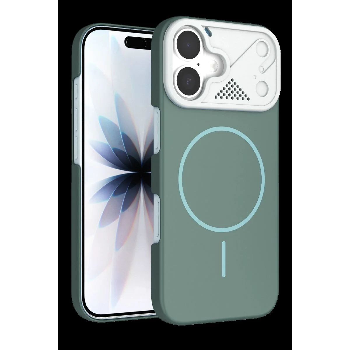 iPhone 16 ile Uyumlu MagSafe Arka Kapak - Turkuaz Export Kılıf